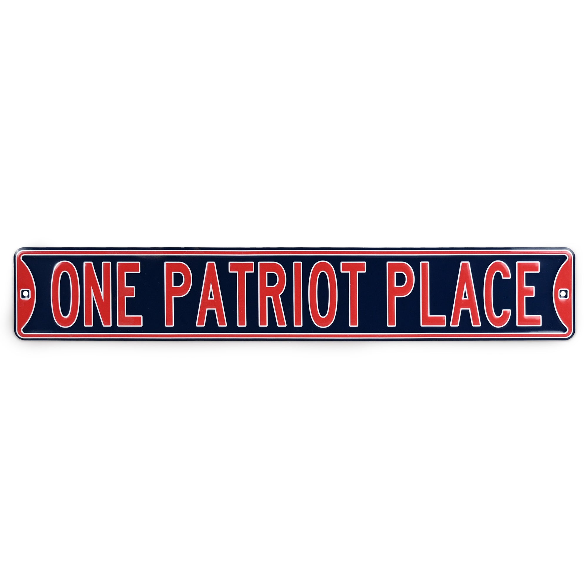 New England Patriots - ONE PATRIOT PLACE - Embossed Steel Street Sign