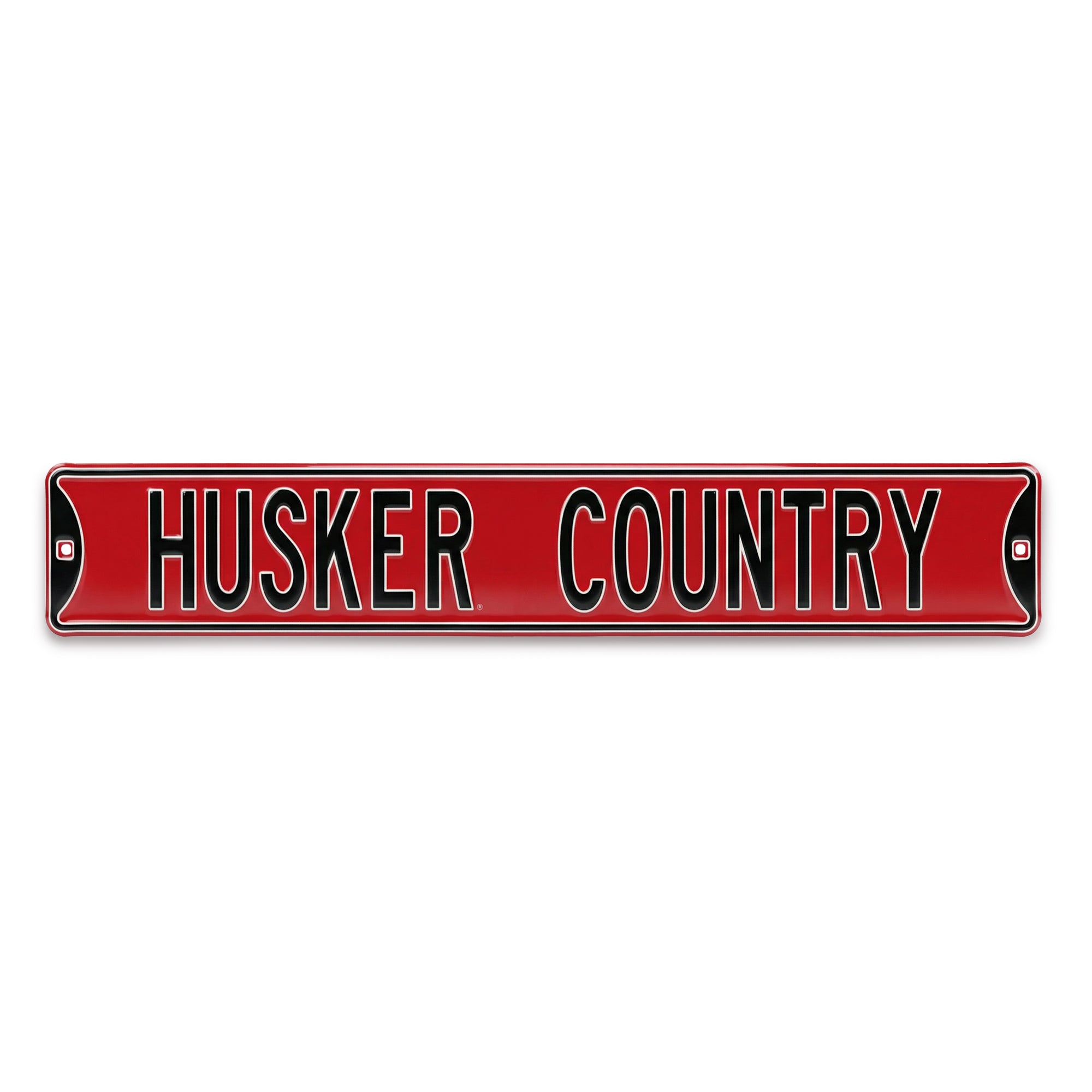 Nebraska Cornhuskers - HUSKER COUNTRY - Embossed Steel Street Sign