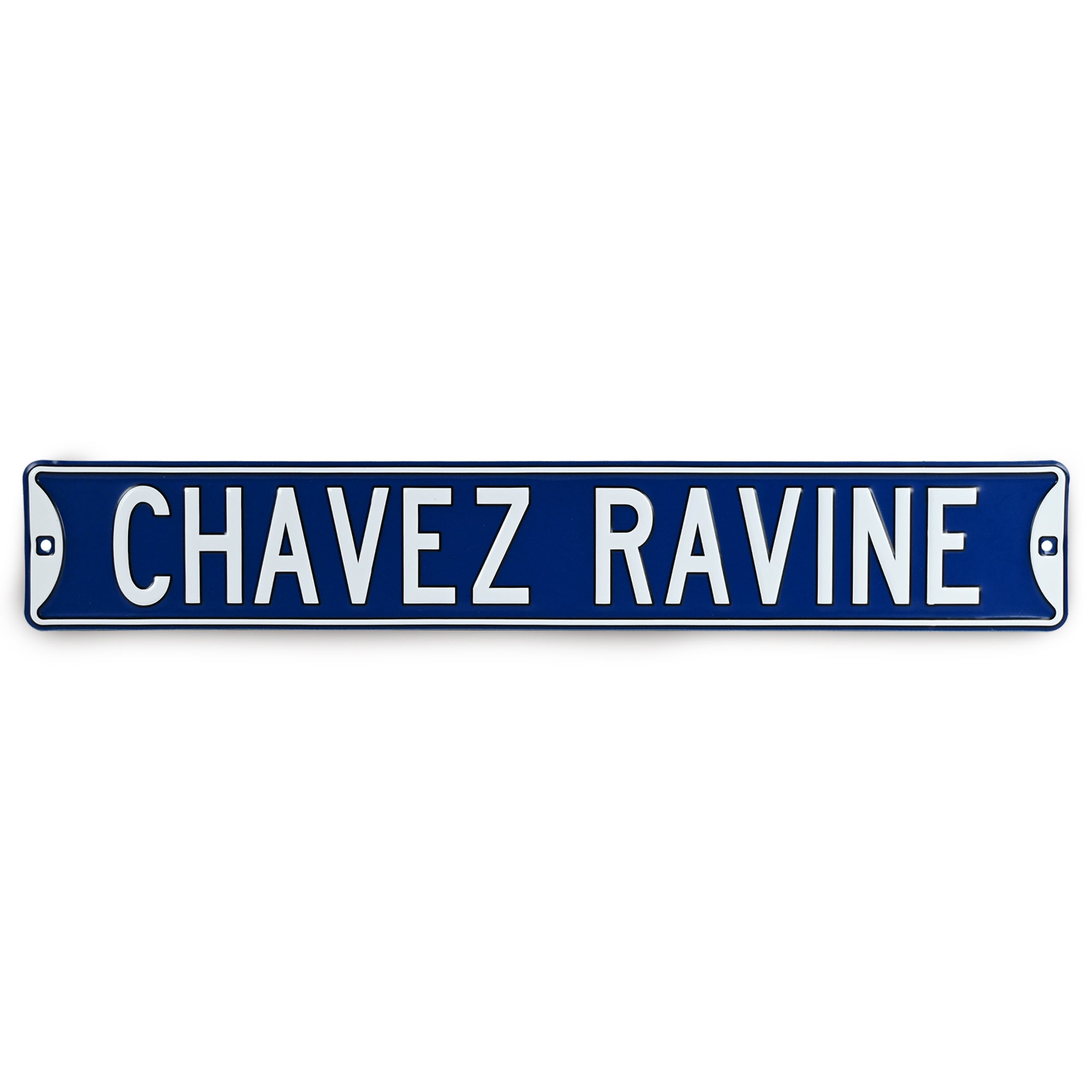 Los Angeles Dodgers - CHAVEZ RAVINE - Embossed Steel Street Sign