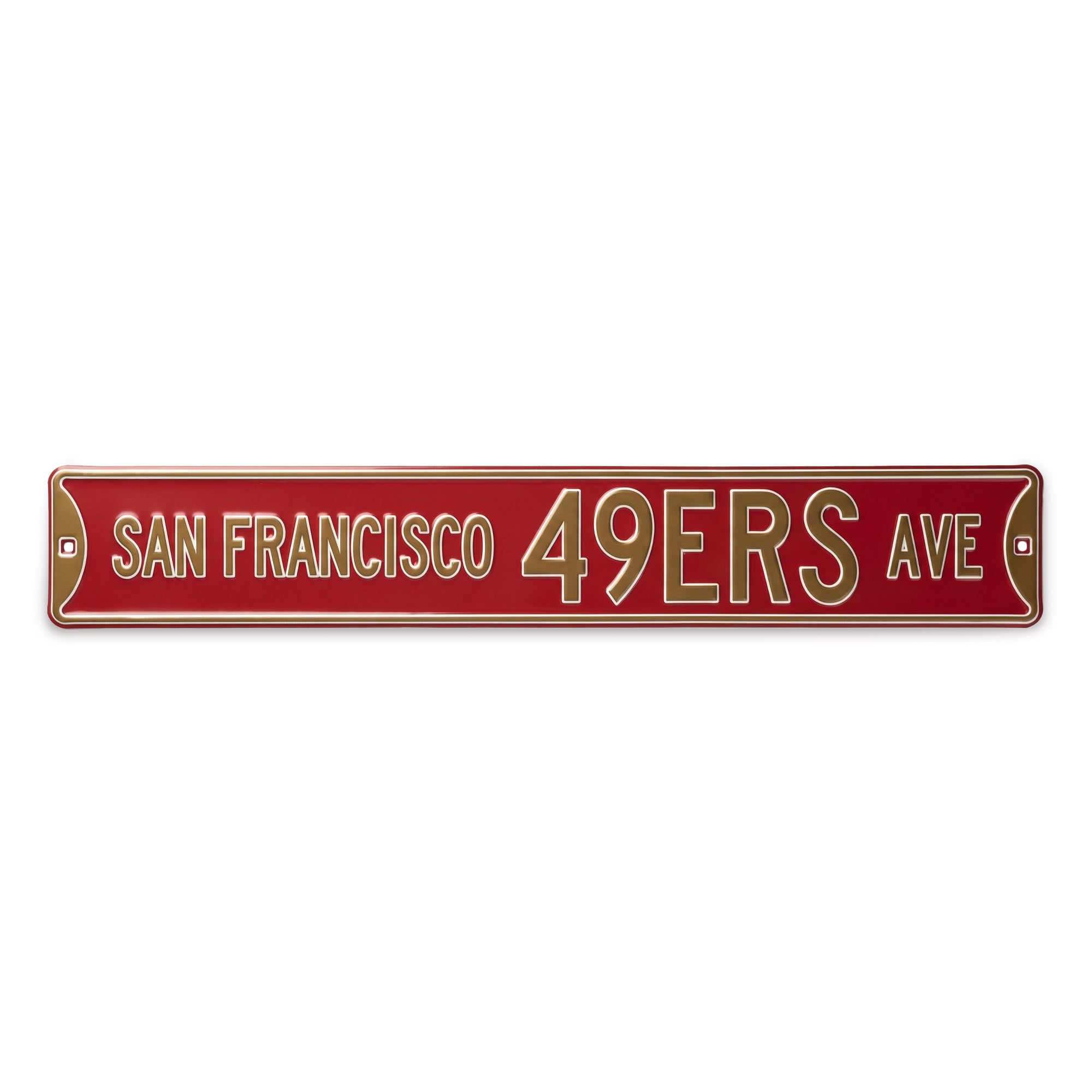 San Francisco 49ers - SAN FRANCISCO 49ERS AVE - Embossed Steel Street Sign