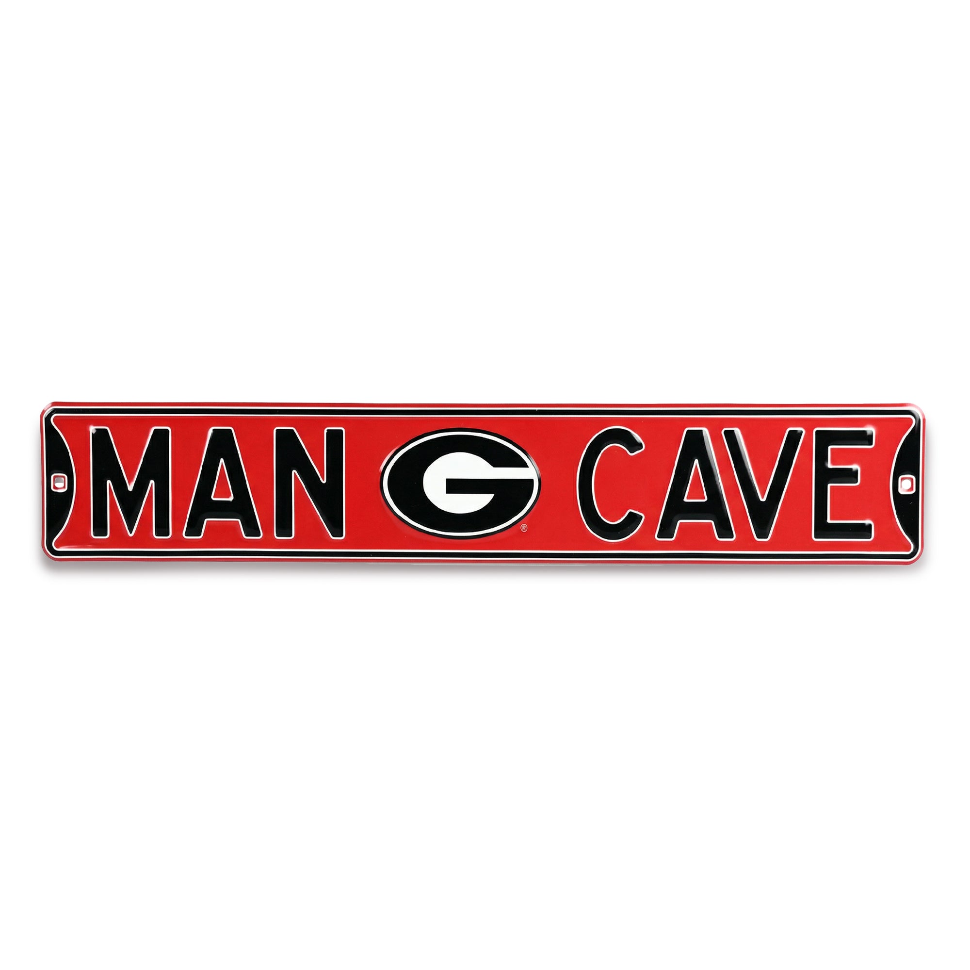 Georgia Bulldogs - MAN CAVE - Embossed Steel Street Sign