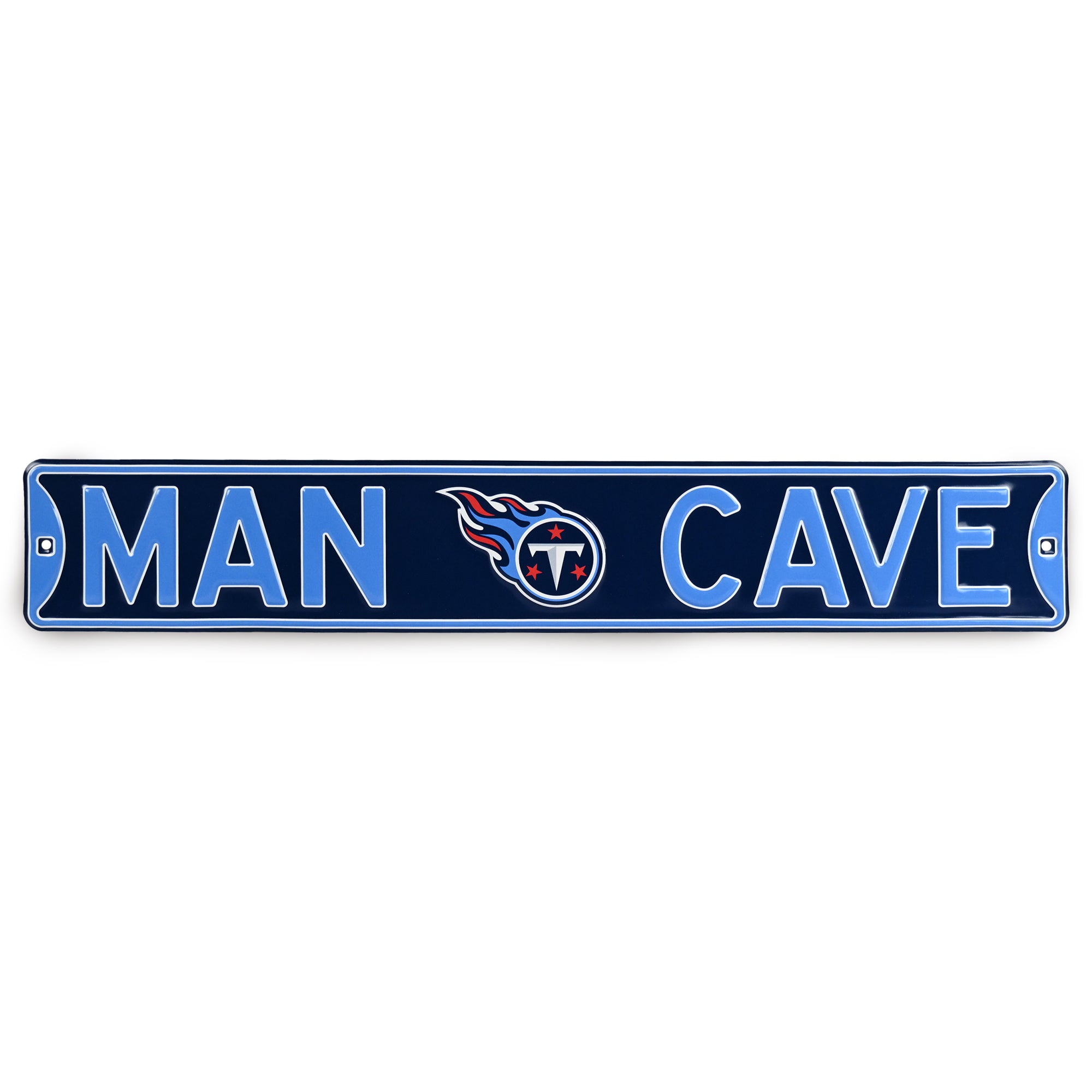 Tennessee Titans - MAN CAVE - Embossed Steel Street Sign
