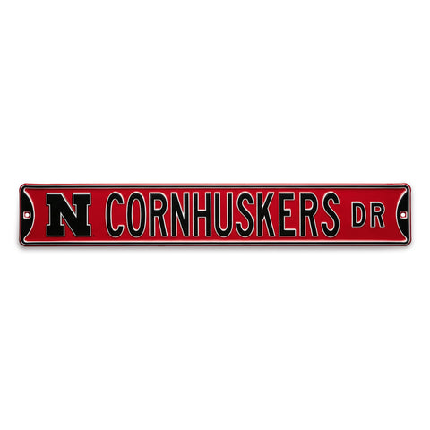 Nebraska Cornhuskers - CORNHUSKERS DR. - Embossed Steel Street Sign