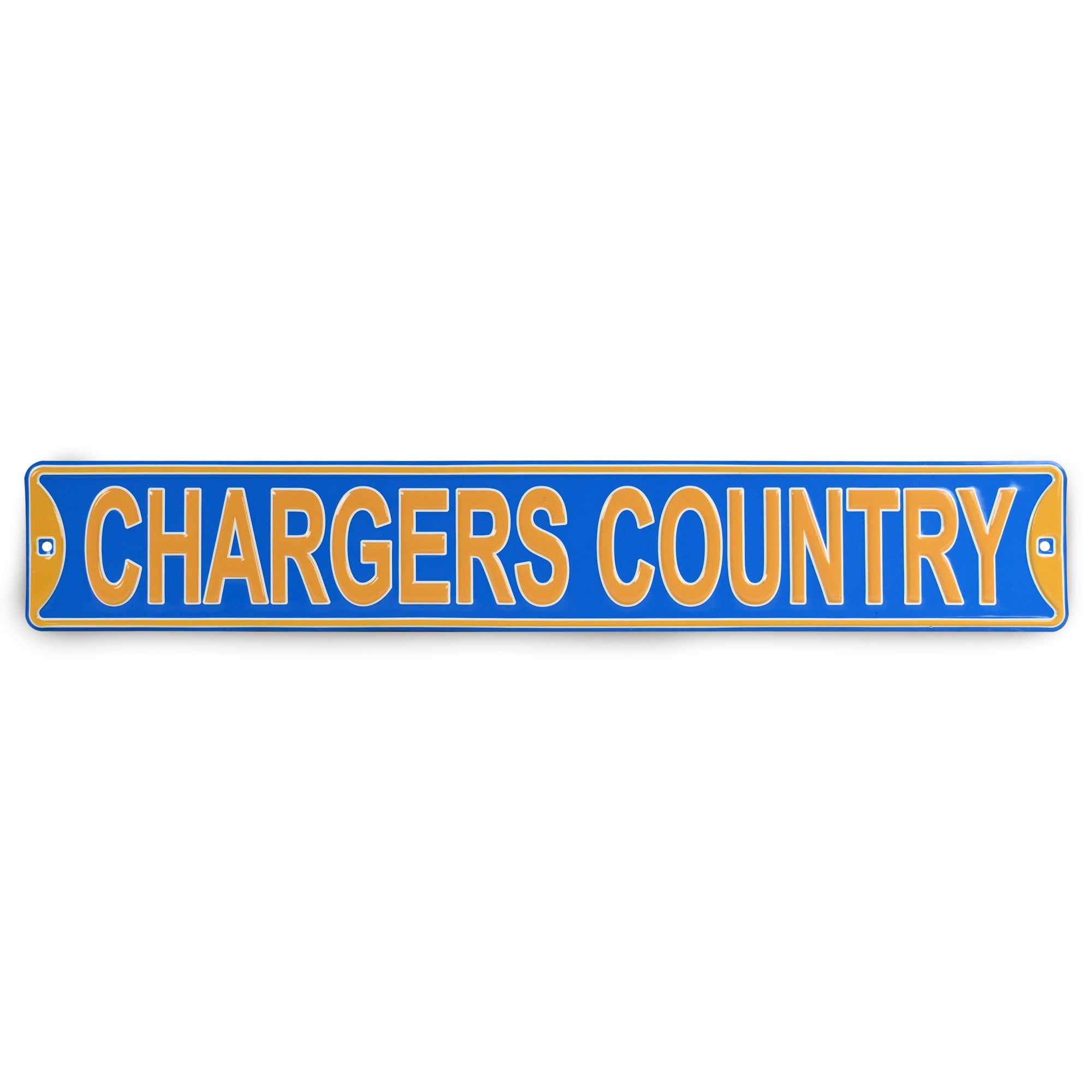Los Angeles Chargers - CHARGERS COUNTRY - Embossed Steel Street Sign