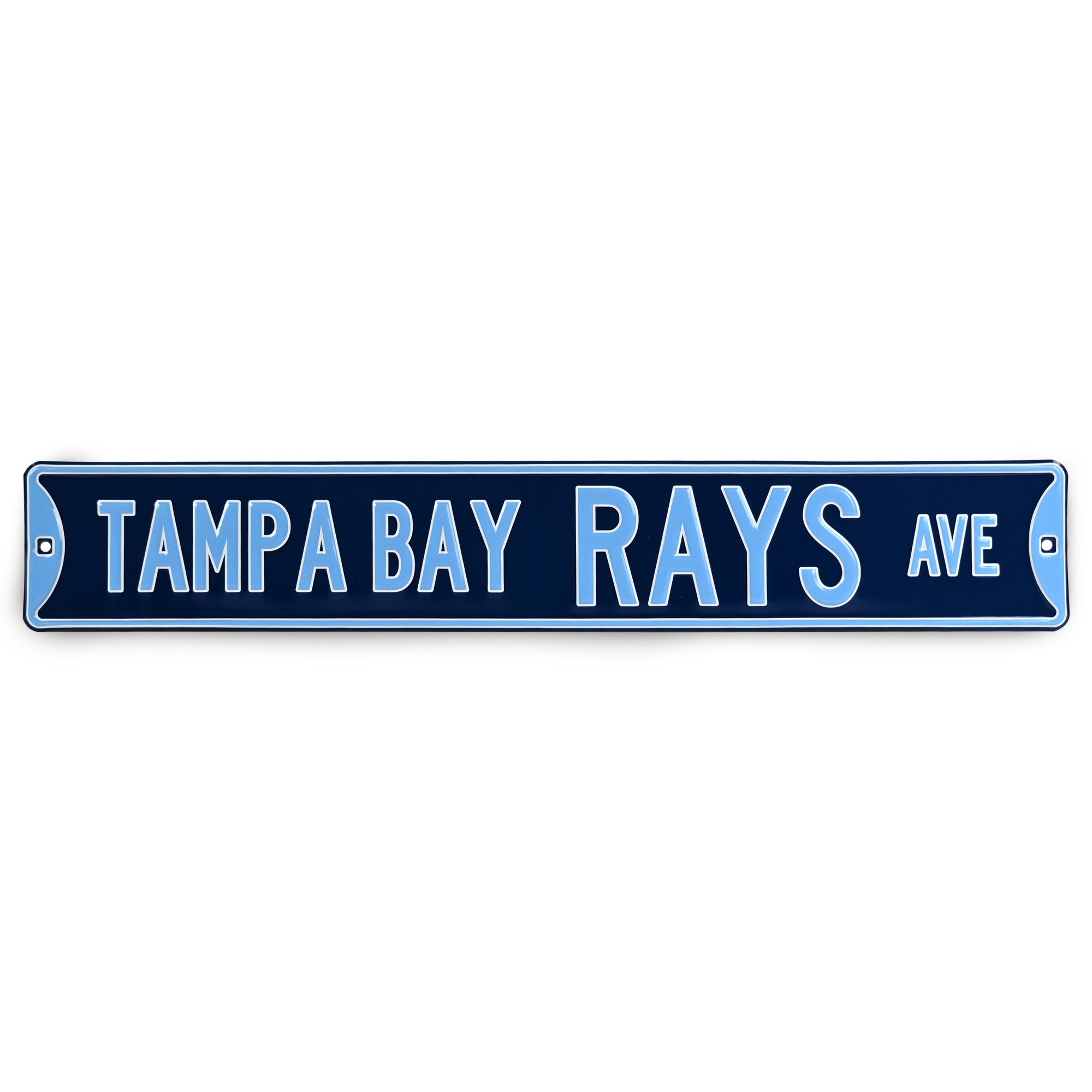 Tampa Bay Rays - TAMPA BAY RAYS AVE - Embossed Steel Street Sign