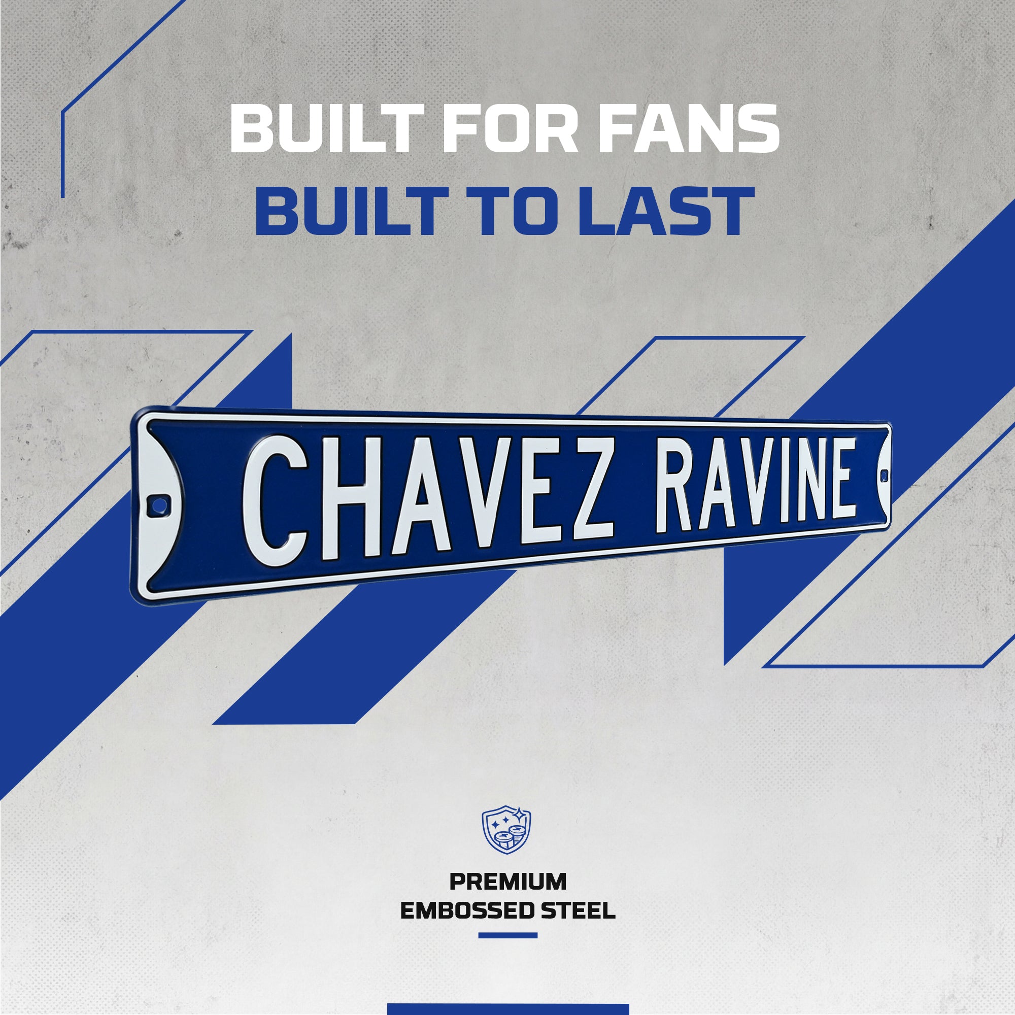 Los Angeles Dodgers - CHAVEZ RAVINE - Embossed Steel Street Sign