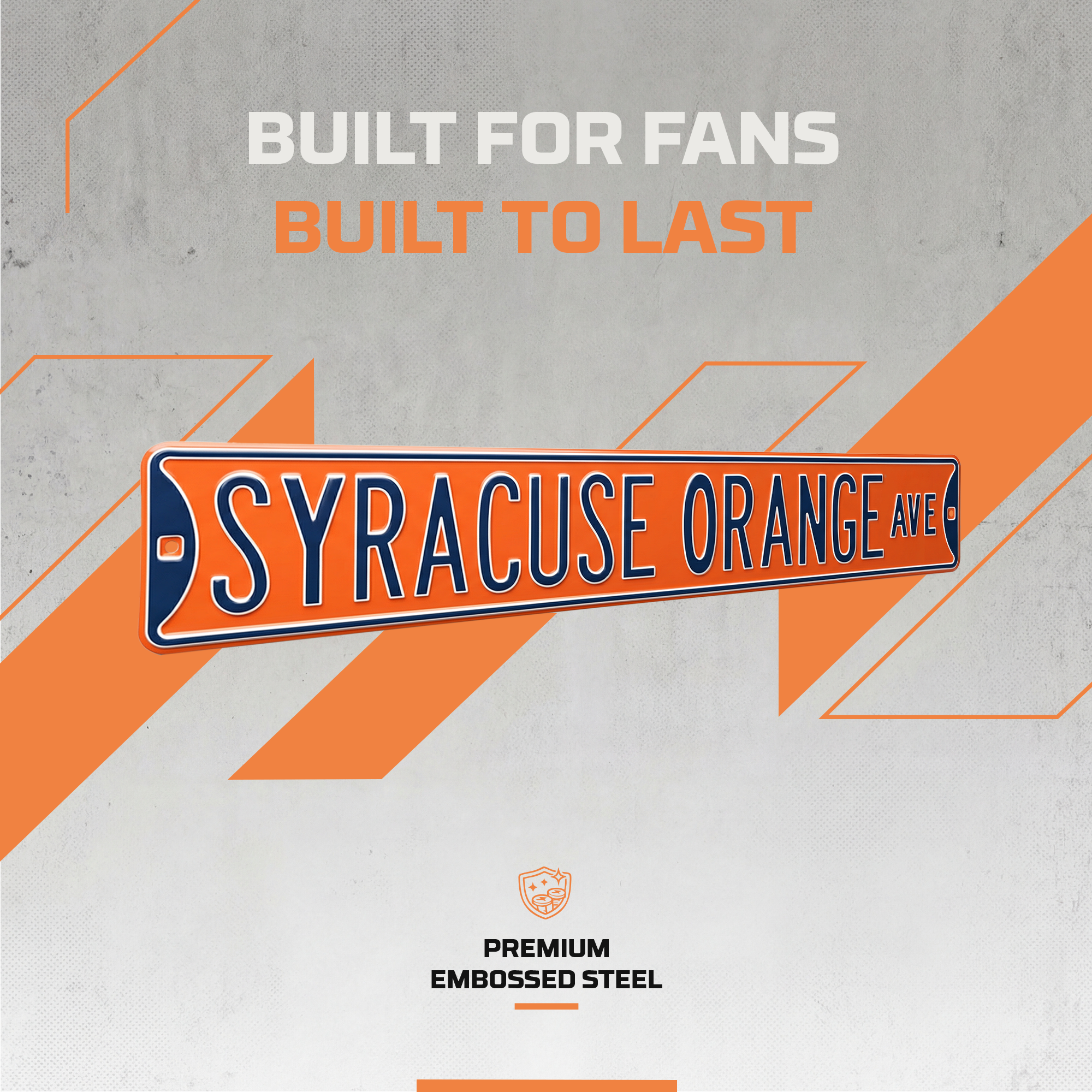 Syracuse Orange - SYRACUSE ORANGE AVE - Embossed Steel Street Sign