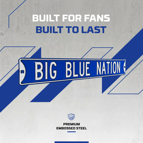 Kentucky Wildcats - BIG BLUE NATION - Embossed Steel Street Sign