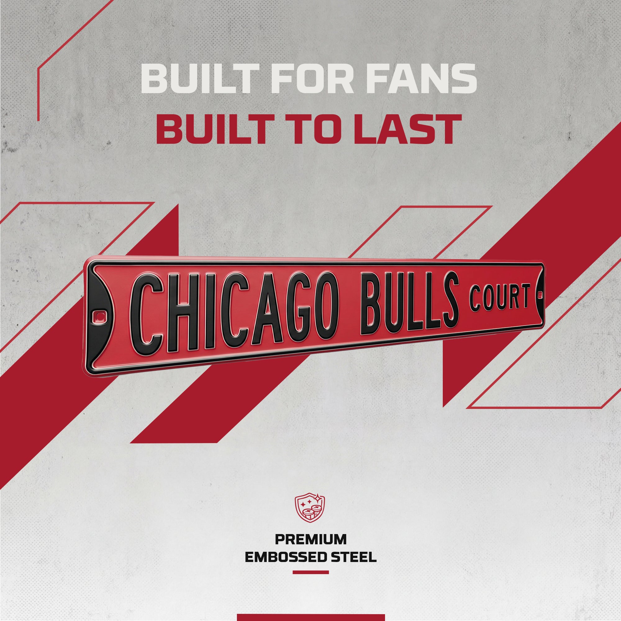 Chicago Bulls - CHICAGO BULLS CT - Embossed Steel Street Sign