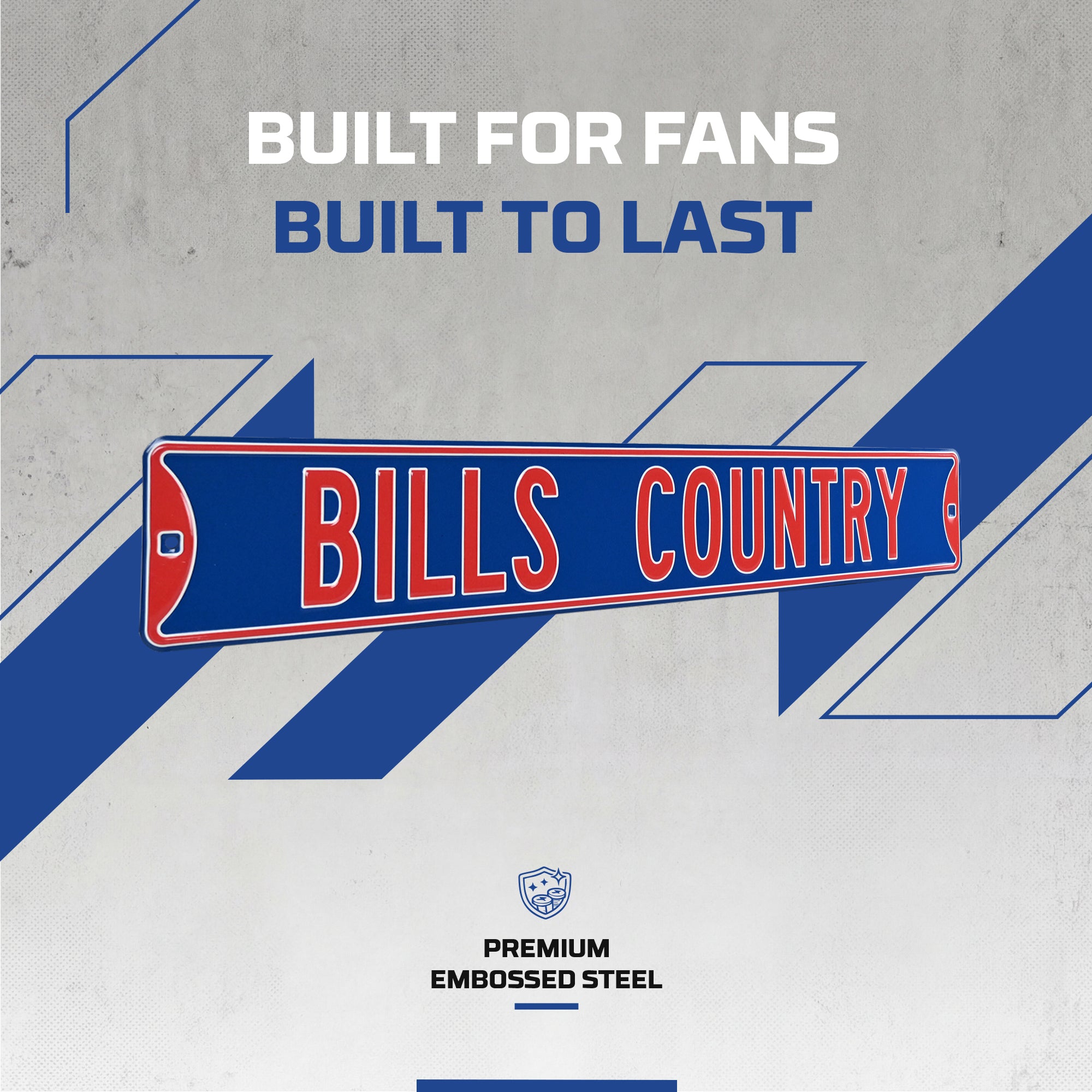 Buffalo Bills - BILLS COUNTRY - Embossed Steel Street Sign