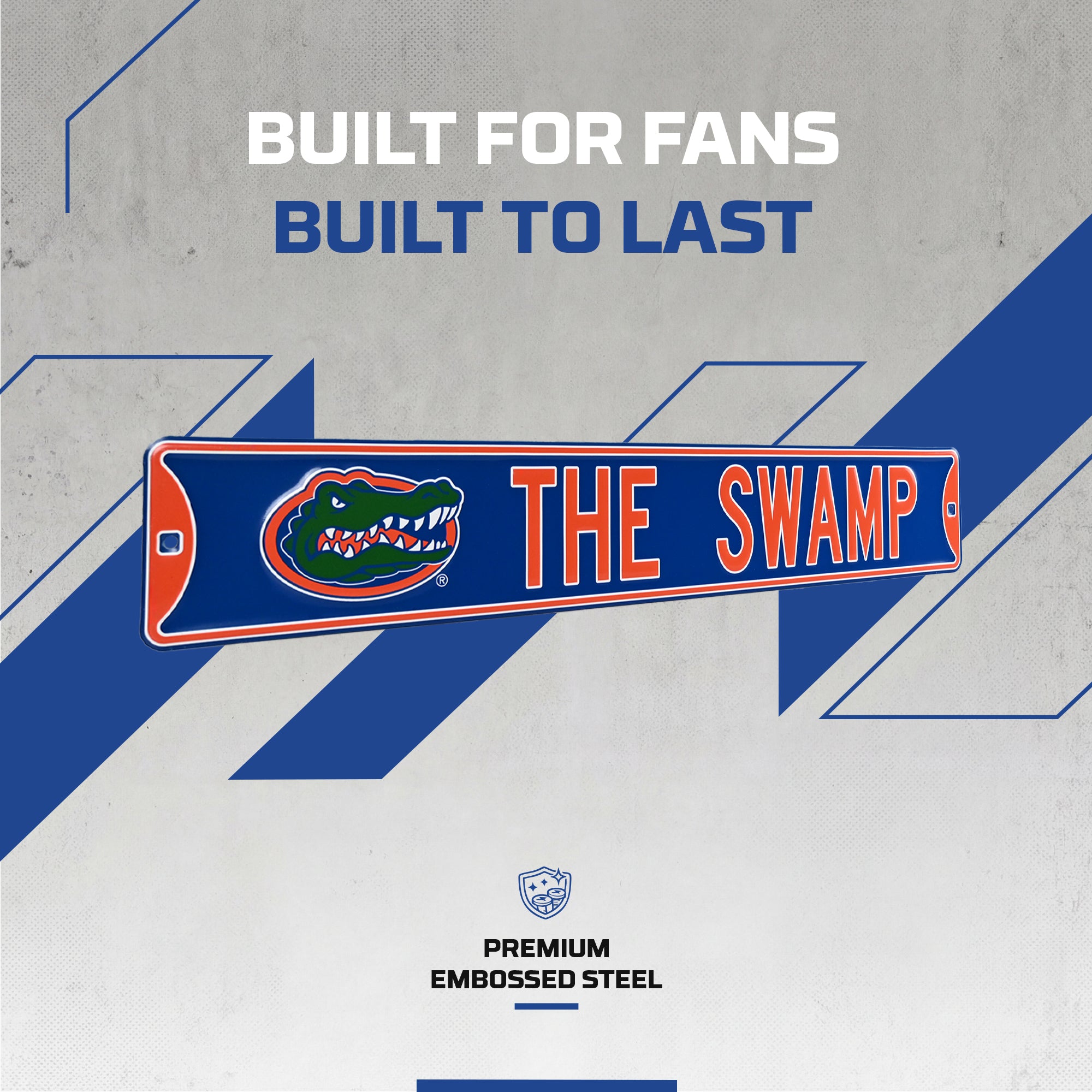 Florida Gators - THE SWAMP Gatorhead - Embossed Steel Street Sign