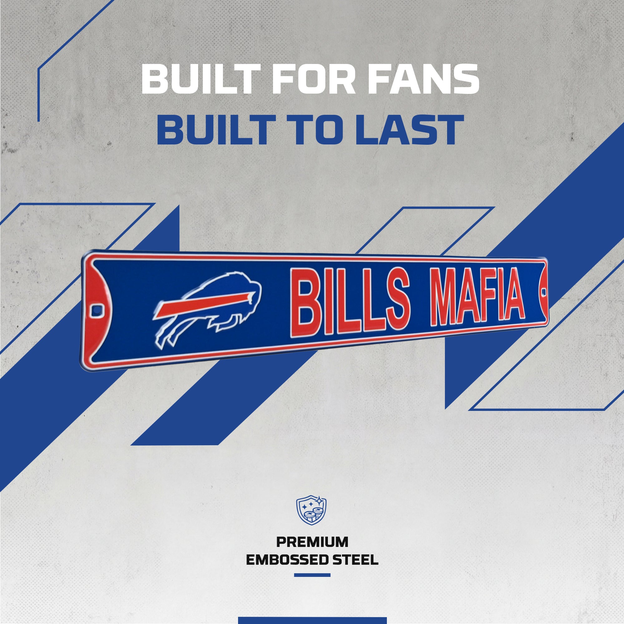 Buffalo Bills - Bills Mafia w/logo - Embossed Steel Street Sign