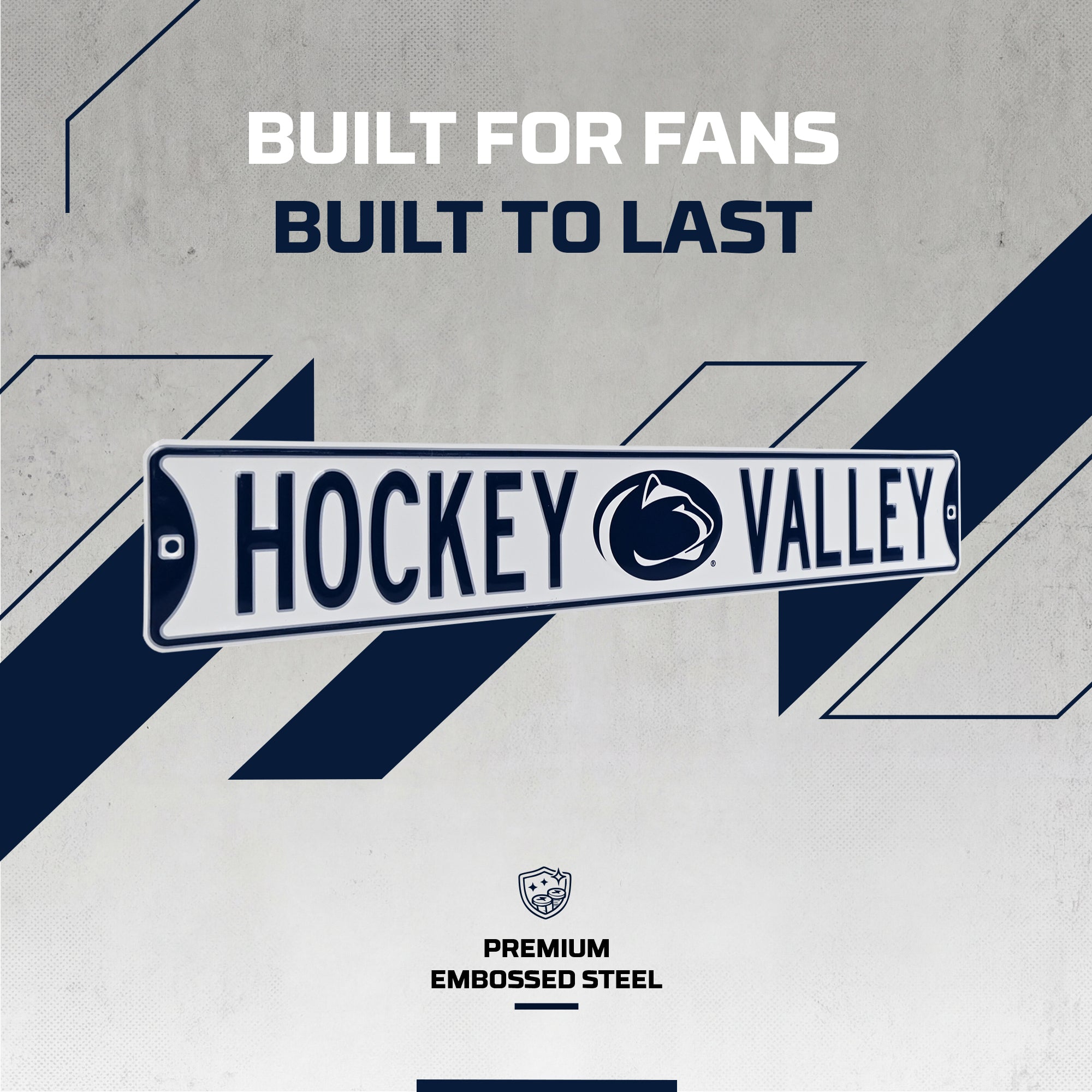 Penn State Nittany Lions - HOCKEY VALLEY - Logo - Embossed Steel Street Sign