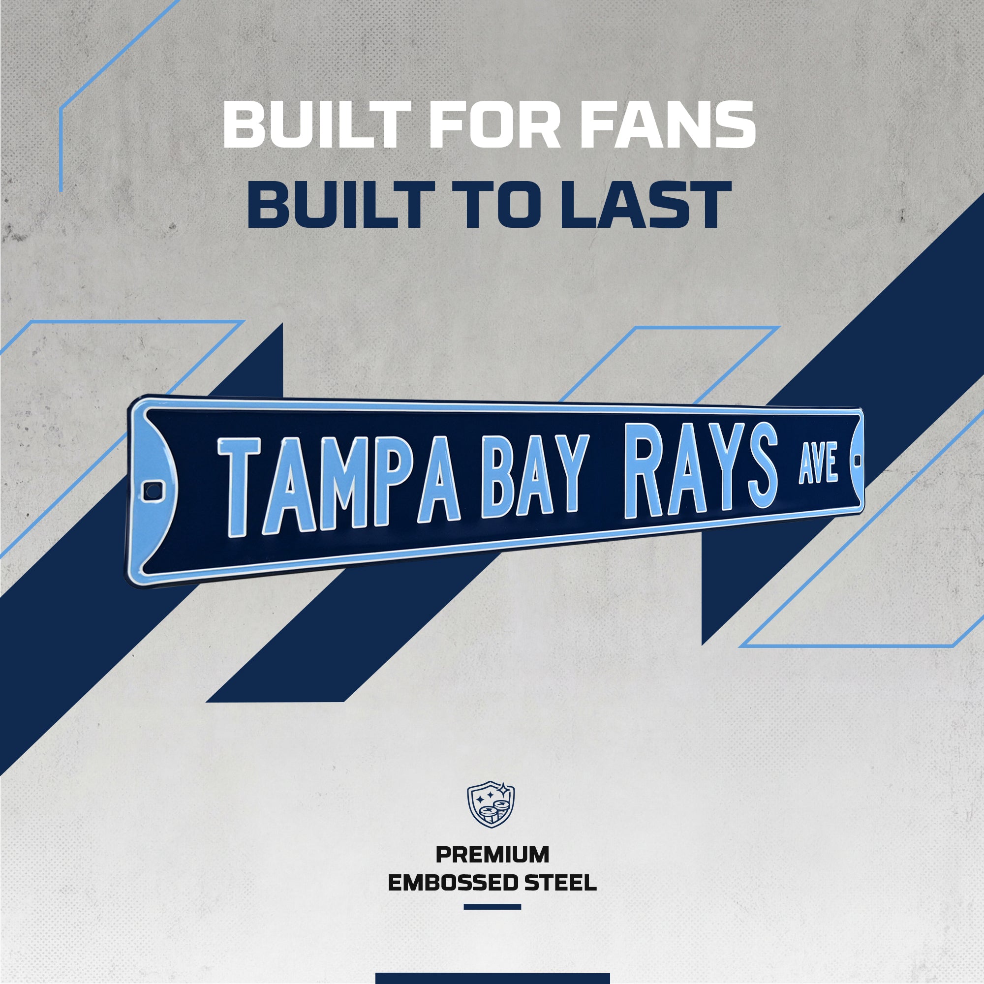 Tampa Bay Rays - TAMPA BAY RAYS AVE - Embossed Steel Street Sign