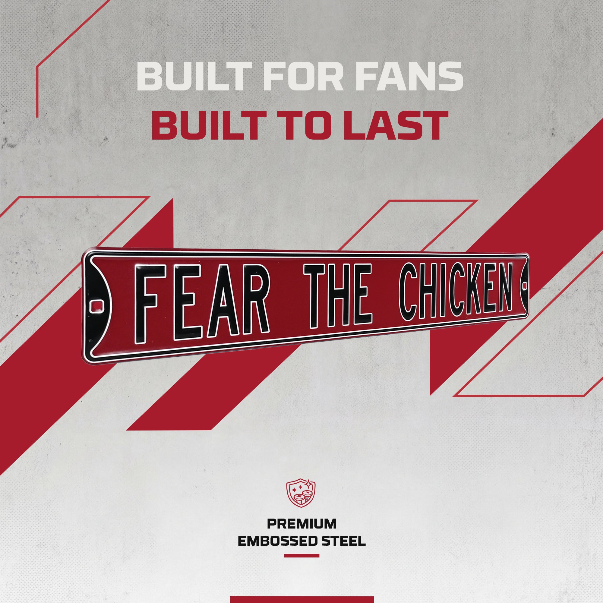 South Carolina Gamecocks - FEAR THE CHICKEN - Embossed Steel Street Sign