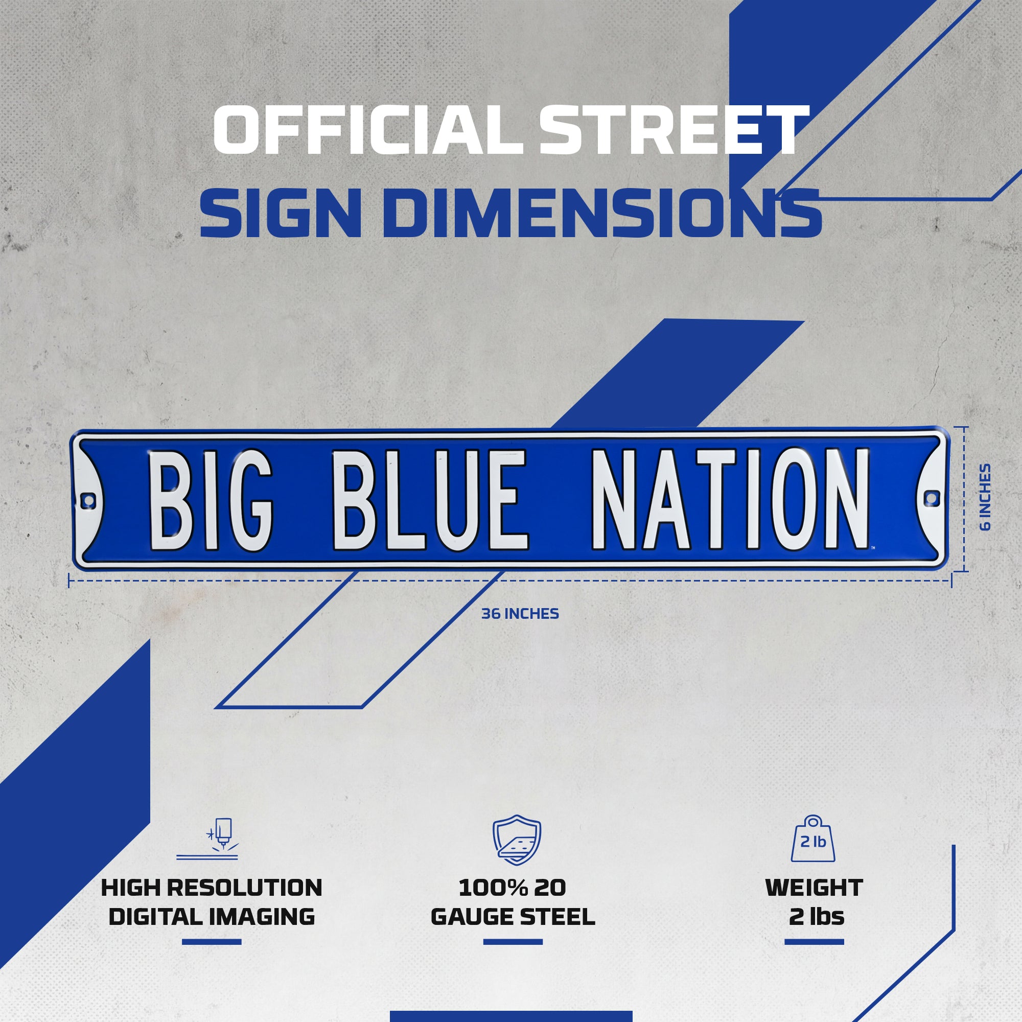 Kentucky Wildcats - BIG BLUE NATION - Embossed Steel Street Sign