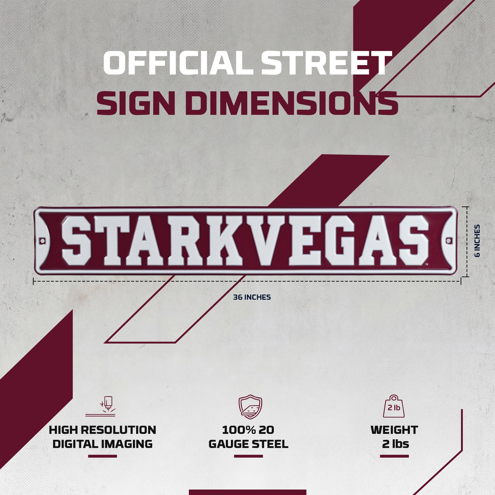 Mississippi State Bulldogs - STARKVEGAS - Embossed Steel Street Sign