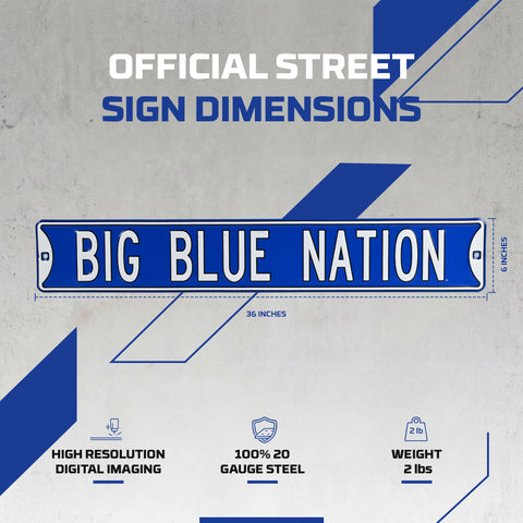 Kentucky Wildcats - BIG BLUE NATION - Embossed Steel Street Sign