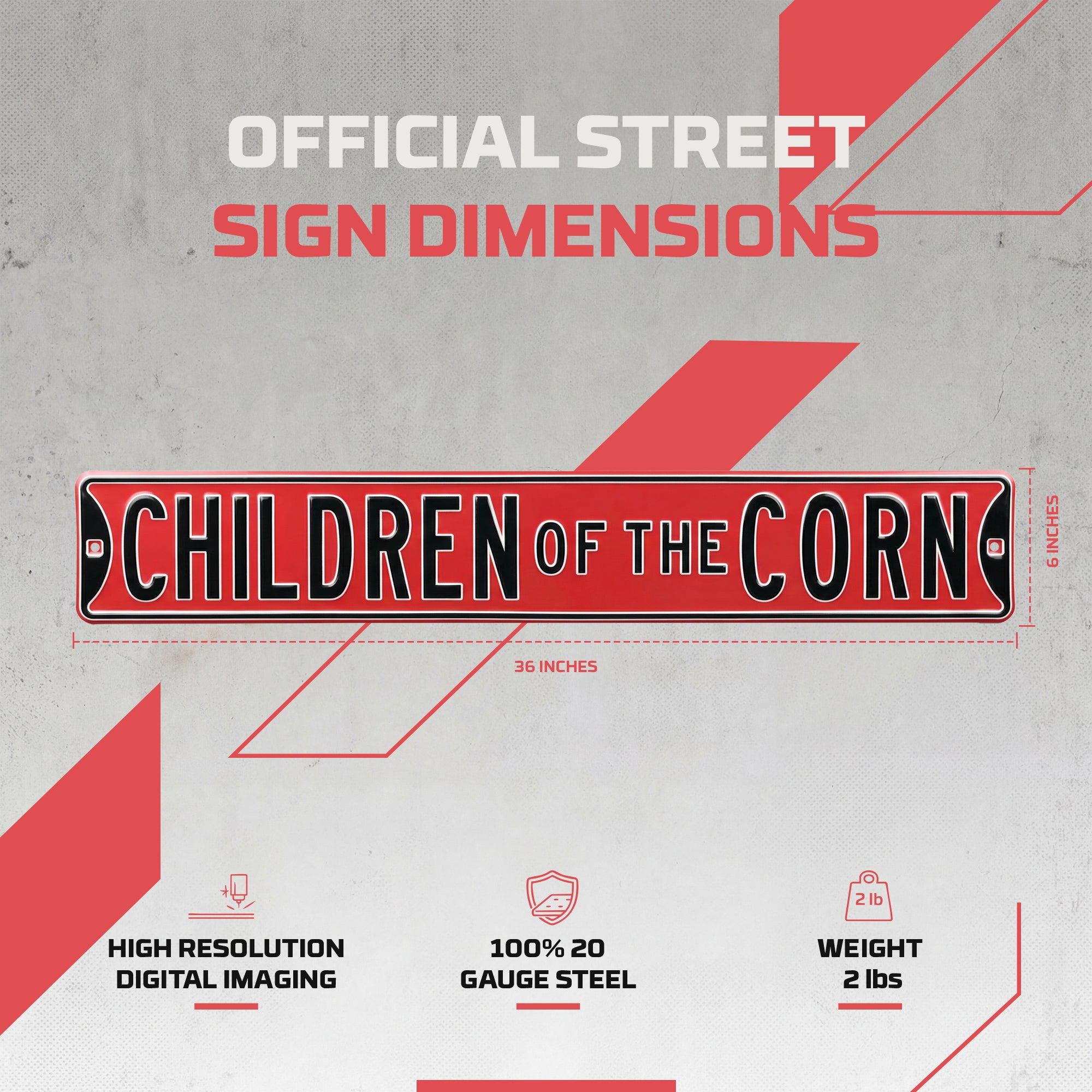 Nebraska Cornhuskers - CHILDREN OF THE CORN - Embossed Steel Street Sign