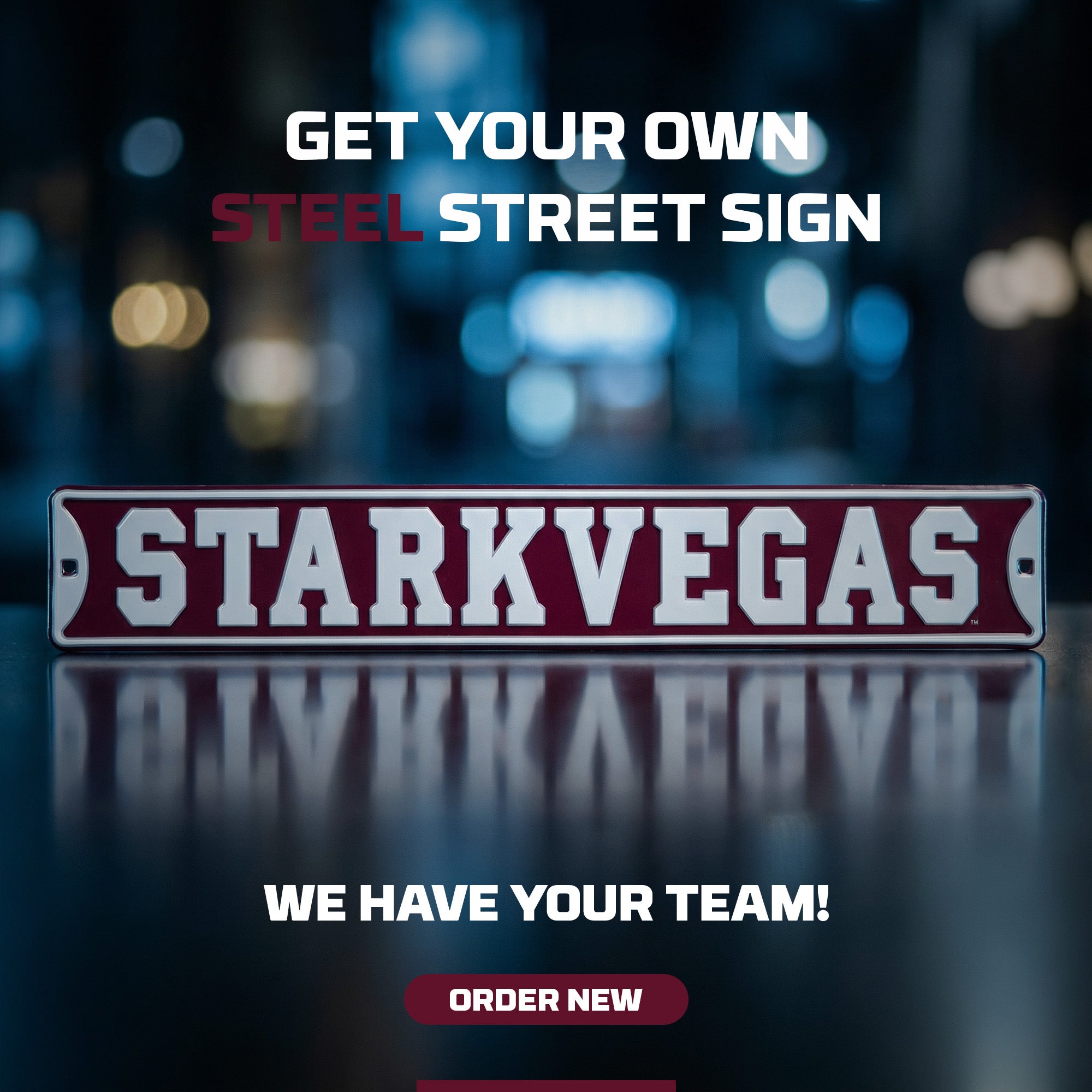 Mississippi State Bulldogs - STARKVEGAS - Embossed Steel Street Sign