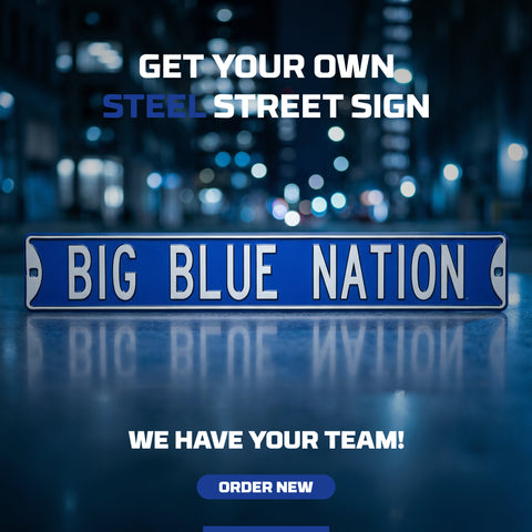 Kentucky Wildcats - BIG BLUE NATION - Embossed Steel Street Sign