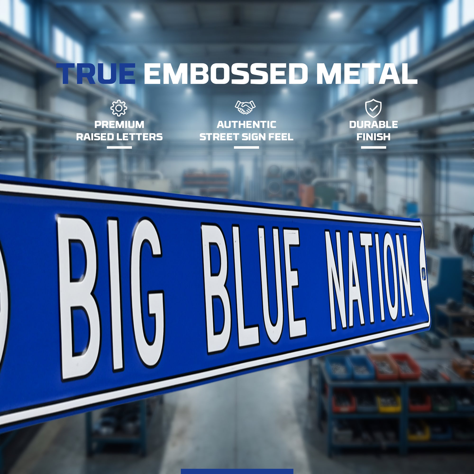 Kentucky Wildcats - BIG BLUE NATION - Embossed Steel Street Sign