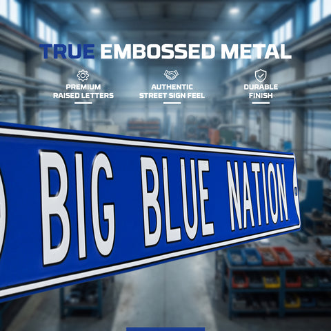 Kentucky Wildcats - BIG BLUE NATION - Embossed Steel Street Sign