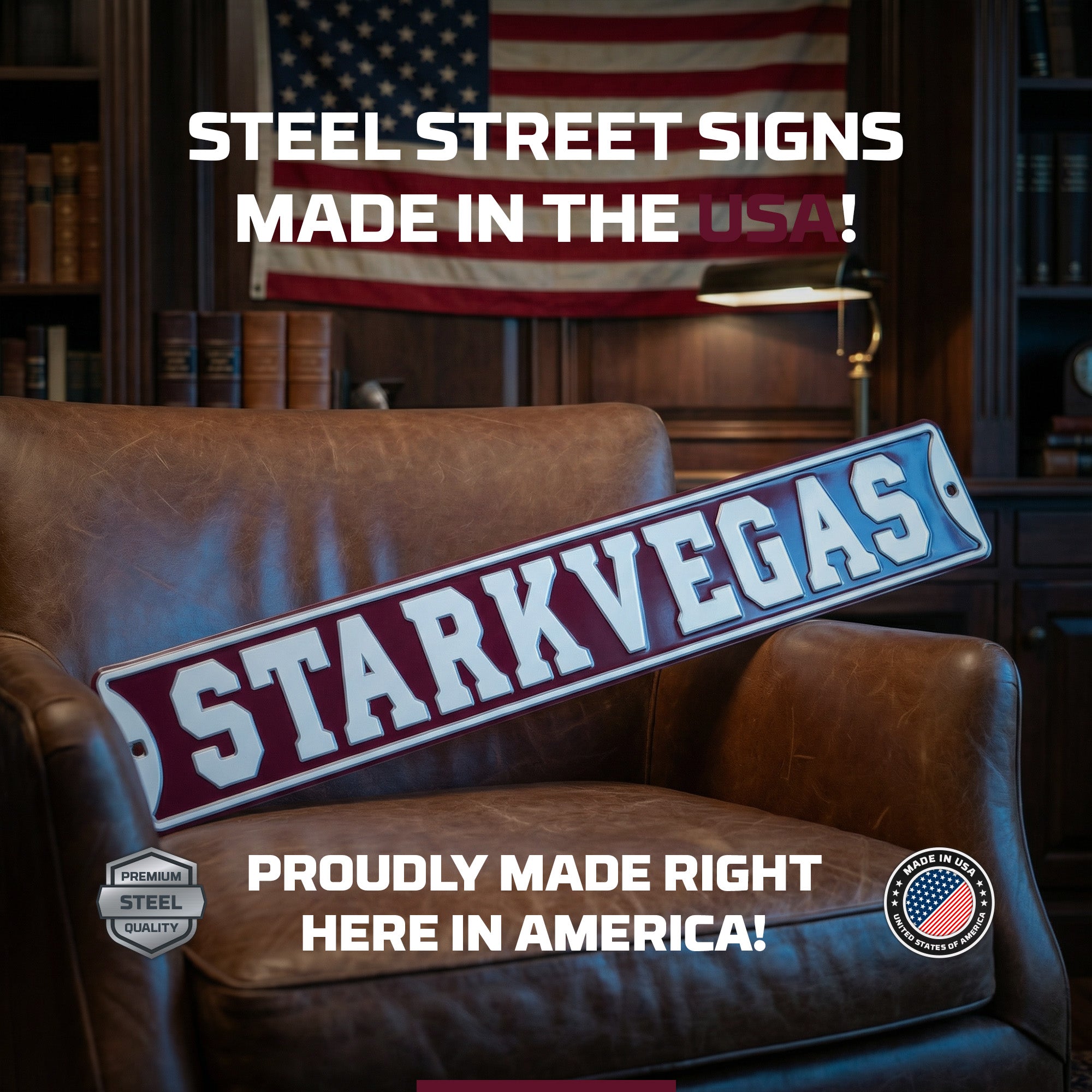 Mississippi State Bulldogs - STARKVEGAS - Embossed Steel Street Sign