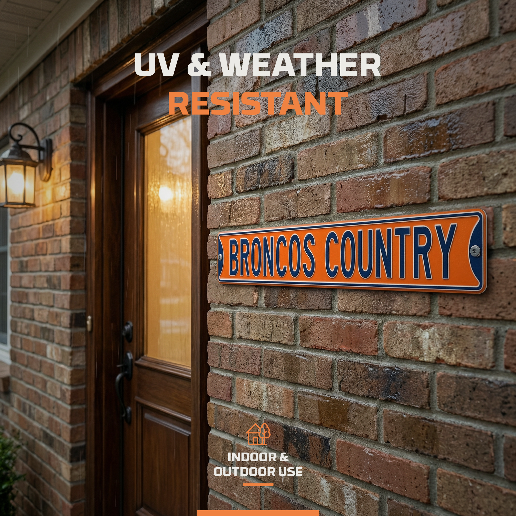 Denver Broncos - BRONCOS COUNTRY - Embossed Steel Street Sign