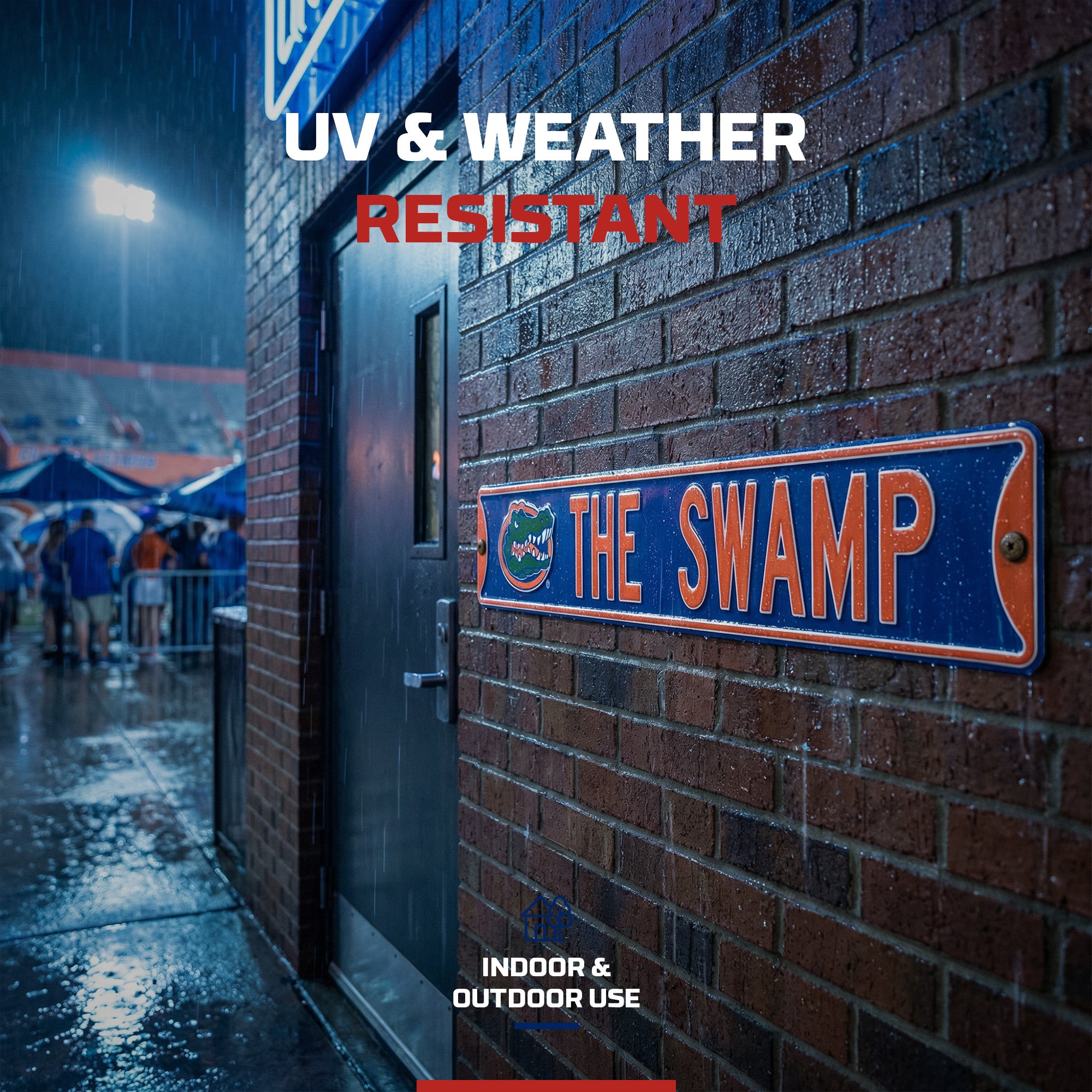 Florida Gators - THE SWAMP Gatorhead - Embossed Steel Street Sign