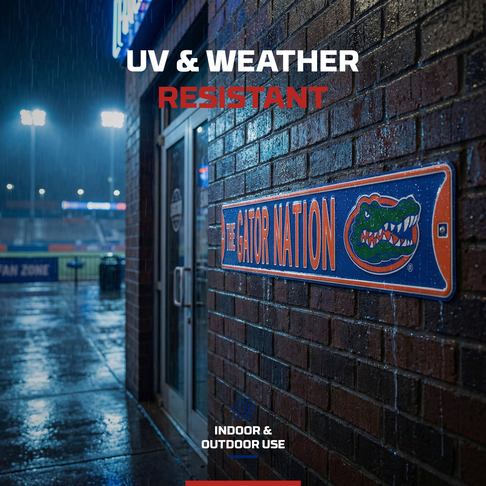 Florida Gators - THE GATOR NATION - Logo - Embossed Steel Street Sign