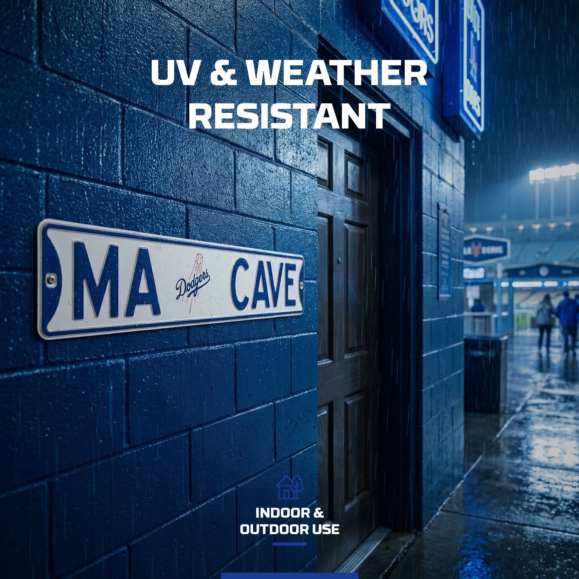 Los Angeles Dodgers- MAN CAVE - Embossed Steel Street Sign