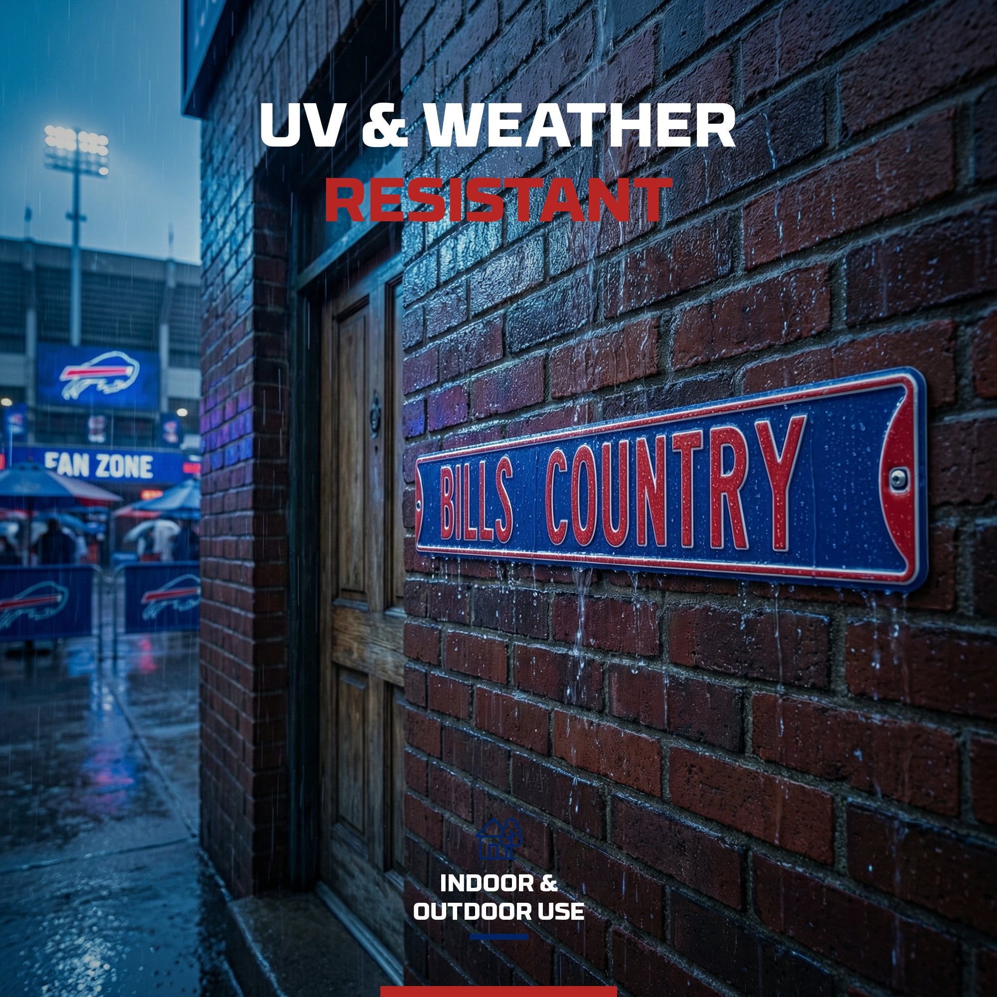 Buffalo Bills - BILLS COUNTRY - Embossed Steel Street Sign