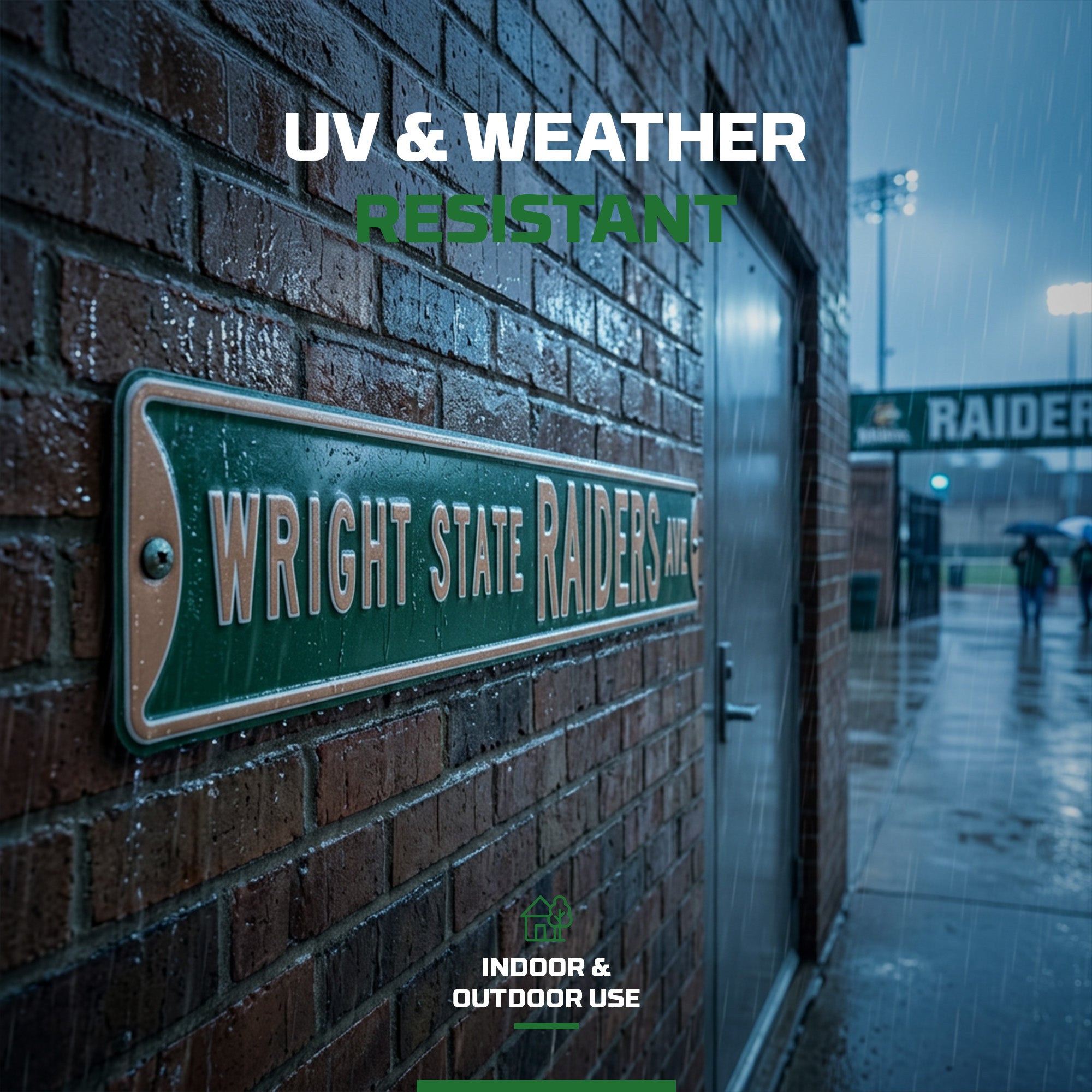 Wright State Raiders - RAIDERS AVE - Embossed Steel Street Sign