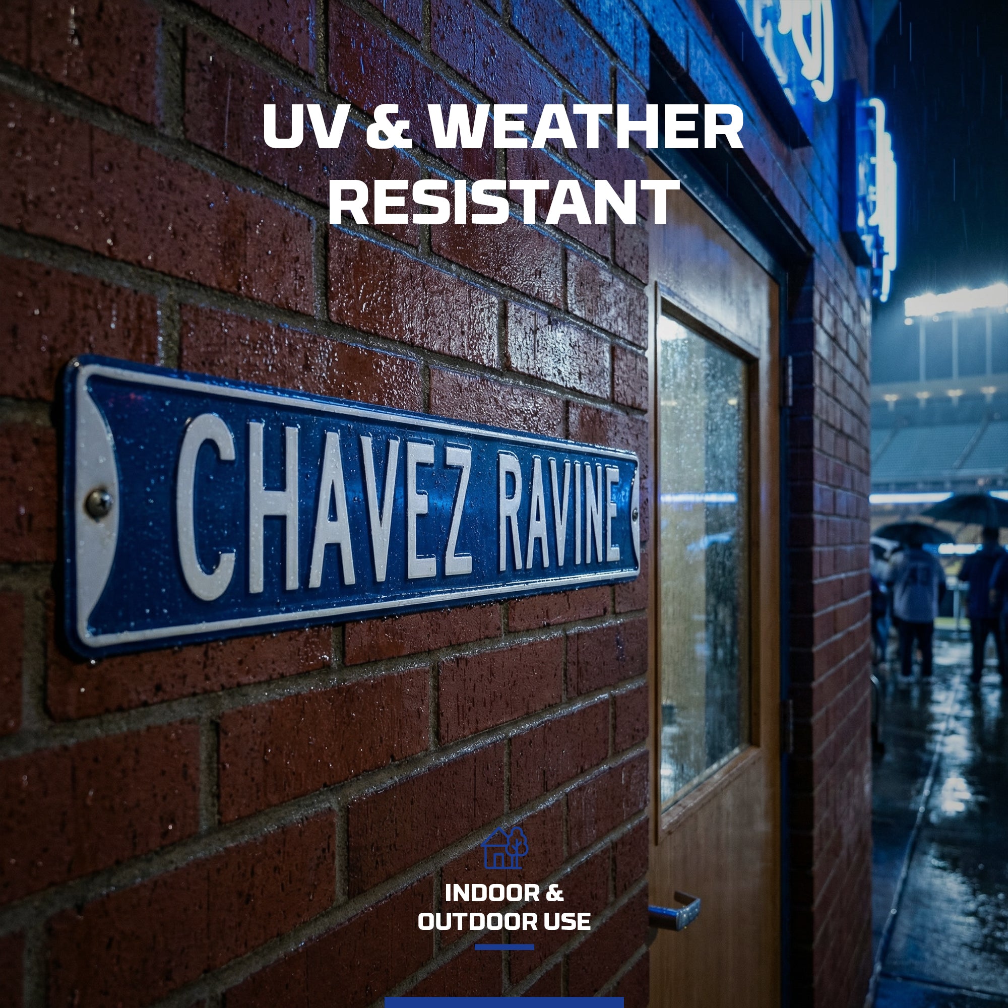 Los Angeles Dodgers - CHAVEZ RAVINE - Embossed Steel Street Sign