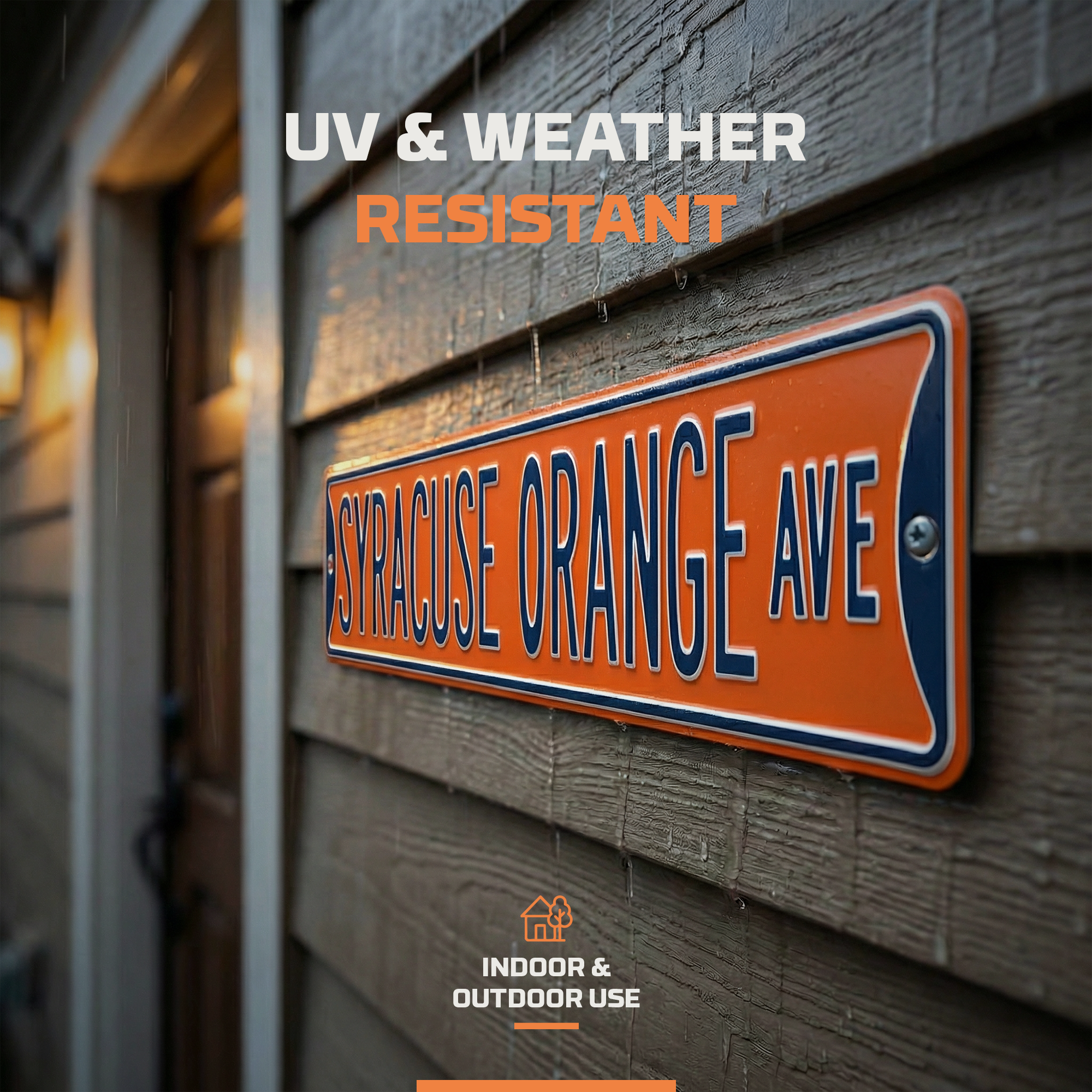 Syracuse Orange - SYRACUSE ORANGE AVE - Embossed Steel Street Sign