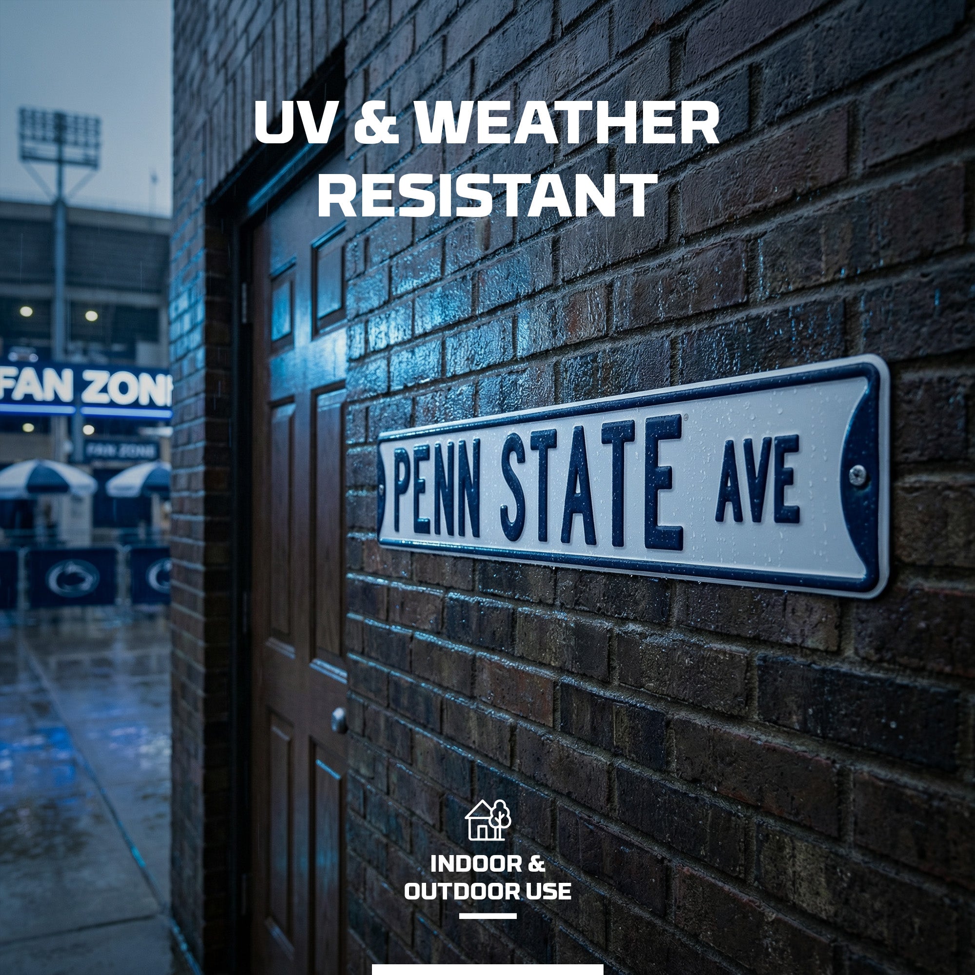 Penn State Nittany Lions - PENN STATE AVE - Embossed Steel Street Sign