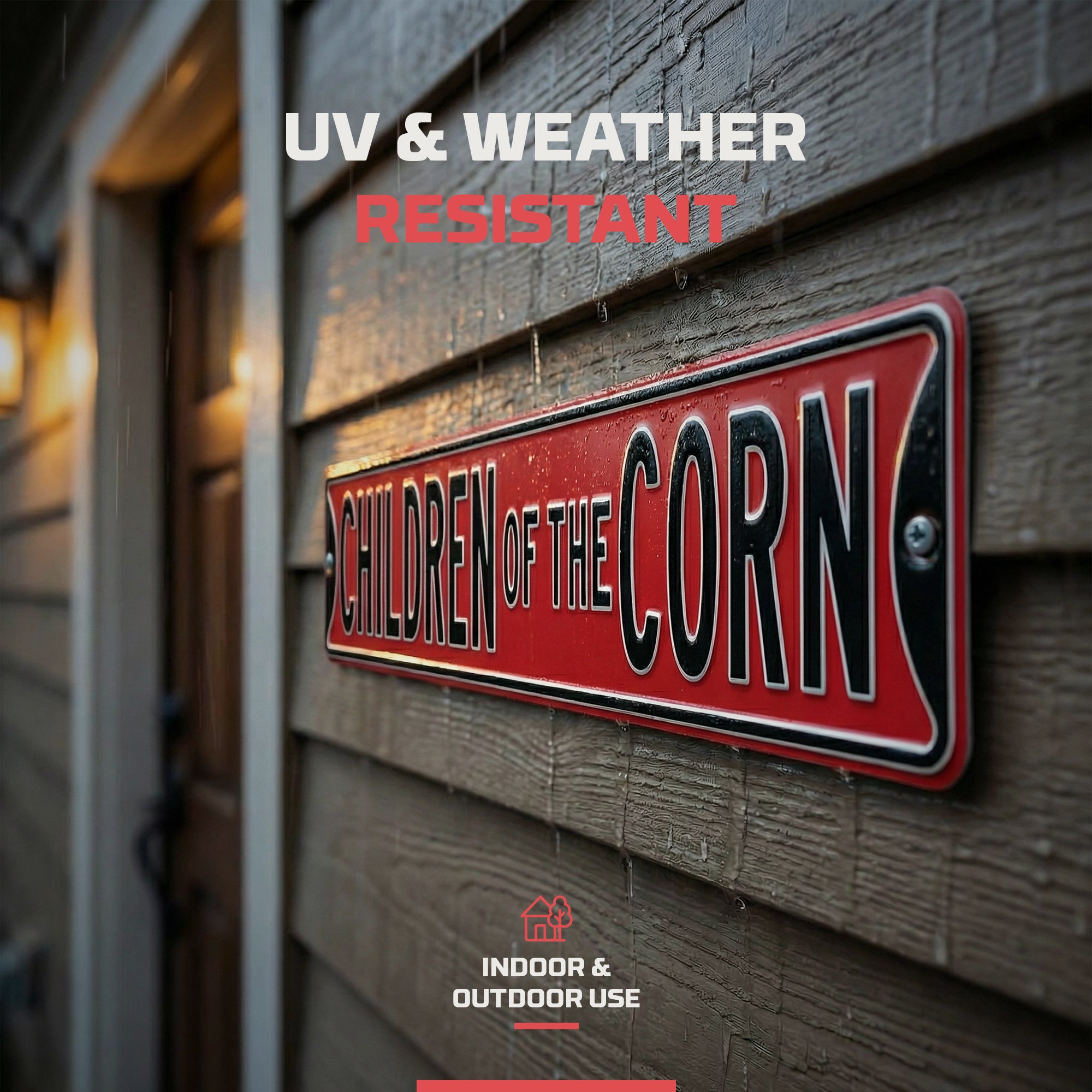 Nebraska Cornhuskers - CHILDREN OF THE CORN - Embossed Steel Street Sign