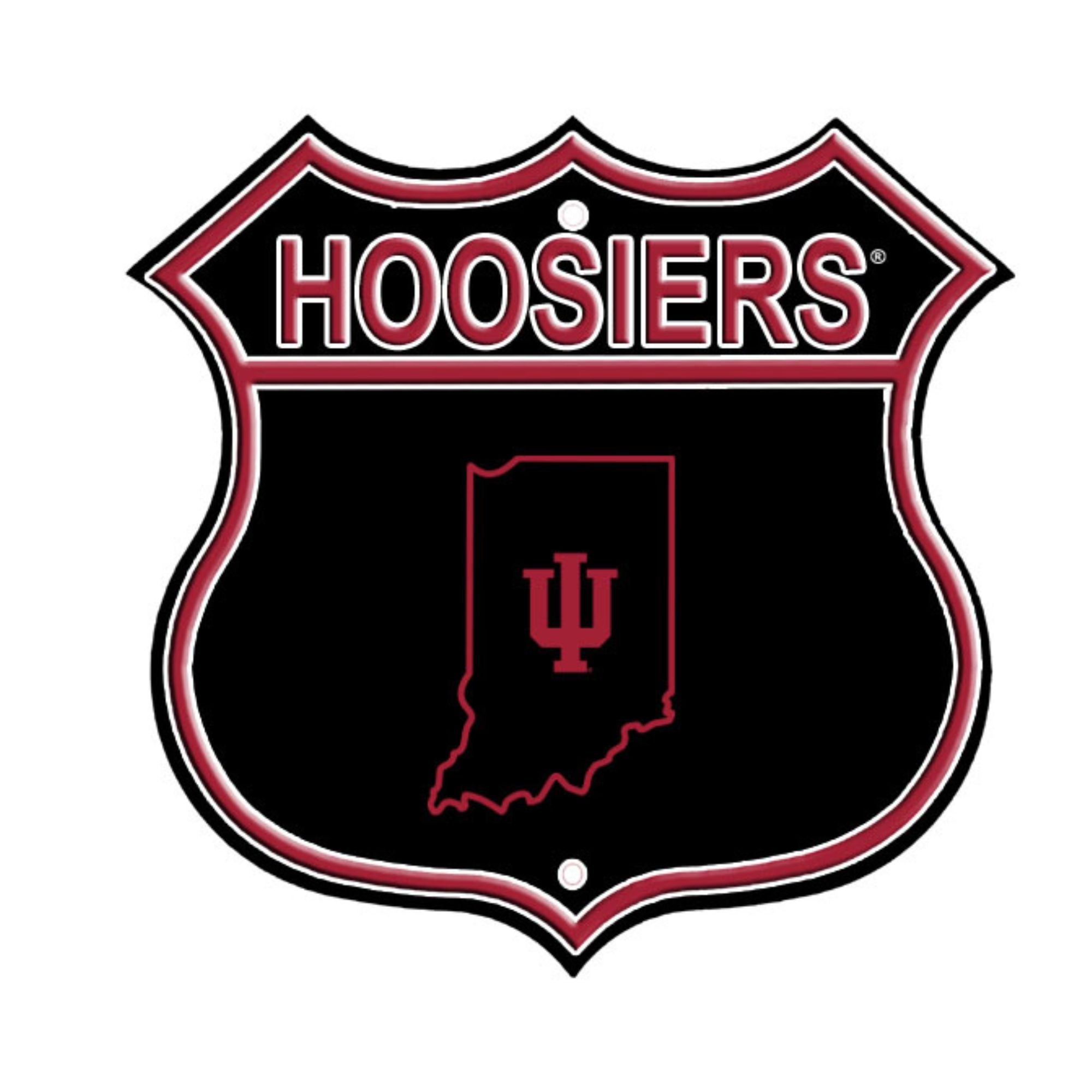 Indiana Hoosiers Embossed Steel Route Sign