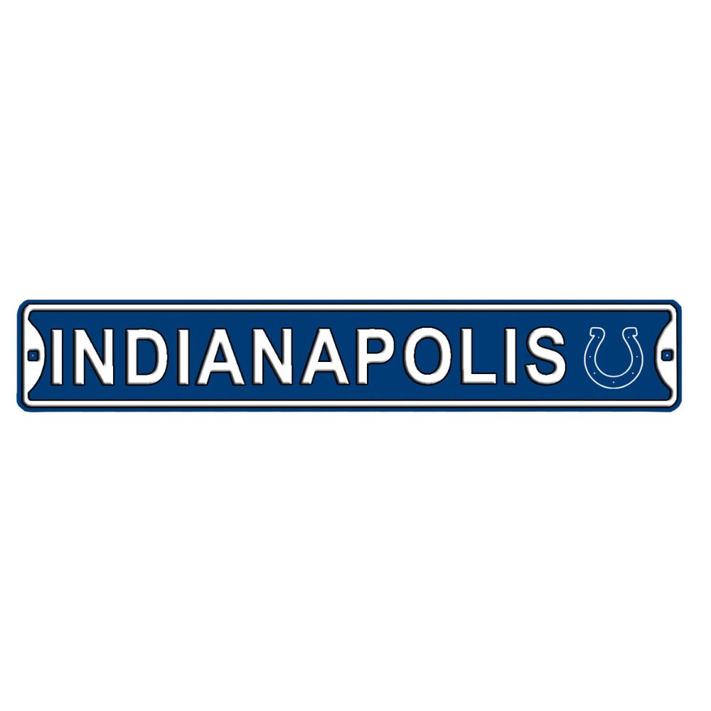 Indianapolis Colts - CITY LOGO- Steel Embossed NFL Mini Street Sign