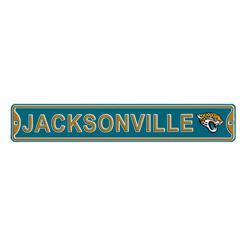 Jacksonville Jaguars - CITY LOGO- Steel Embossed NFL Mini Street Sign