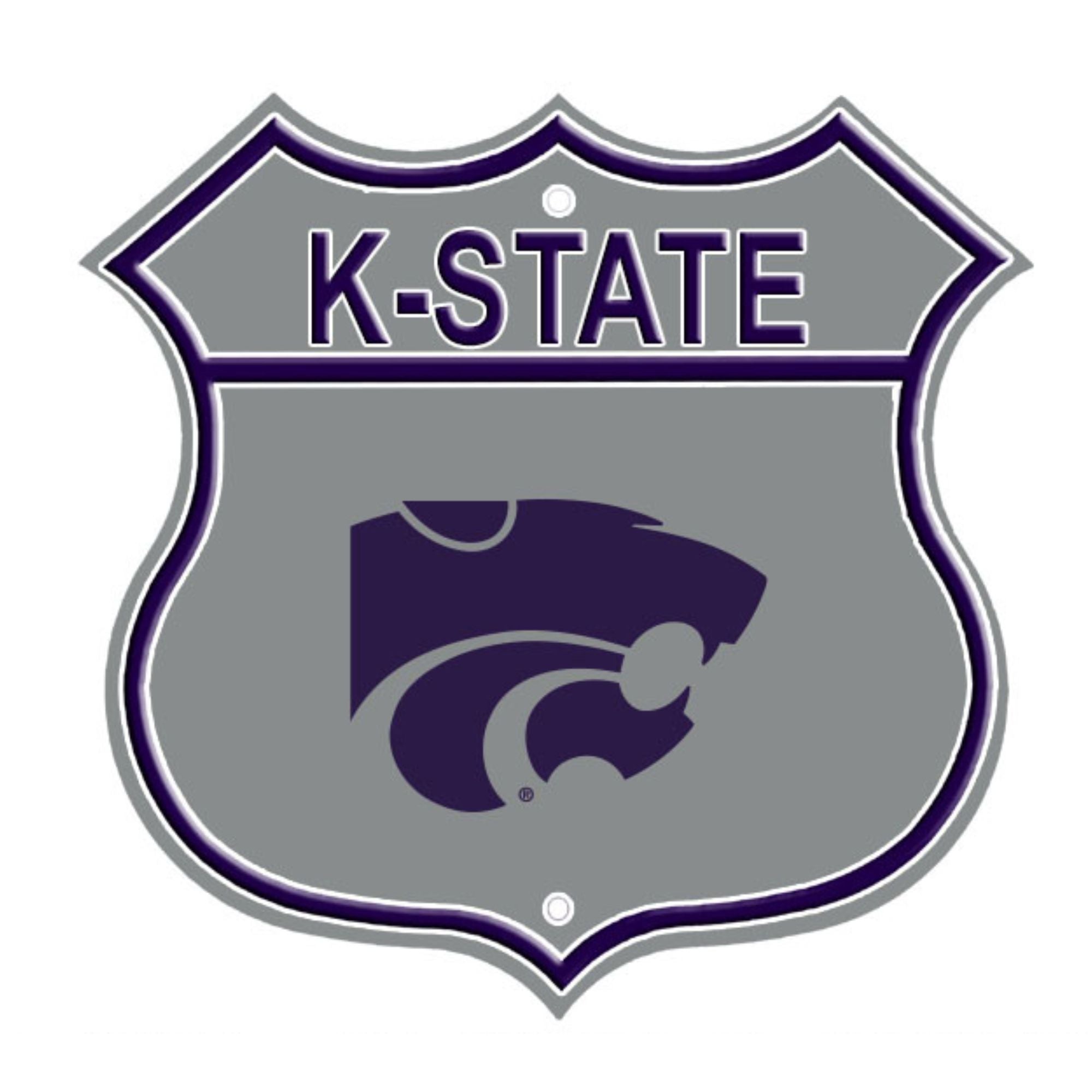 Kansas State Wildcats Embossed Steel Route Sign