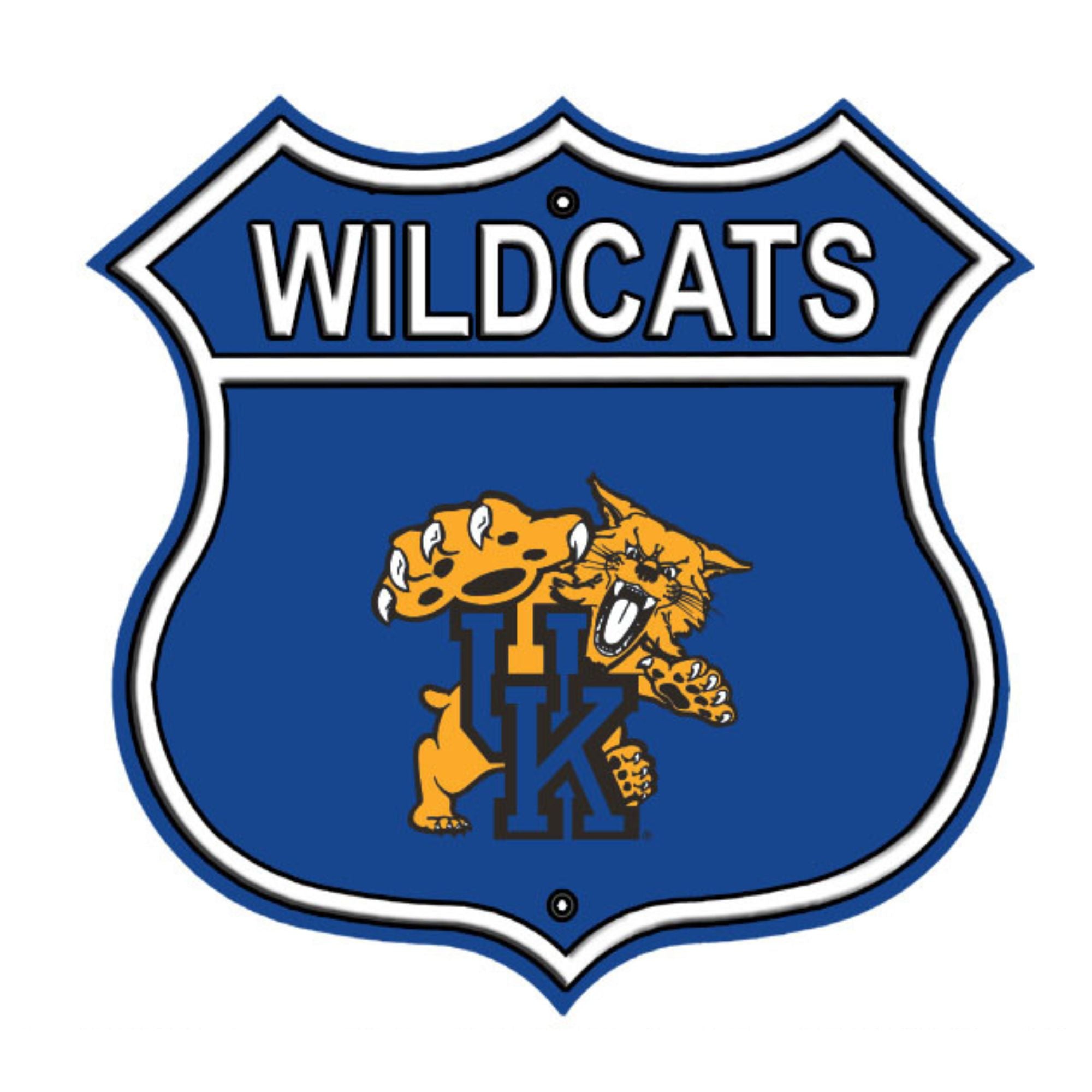 Kentucky Wildcats Embossed Steel Route Sign