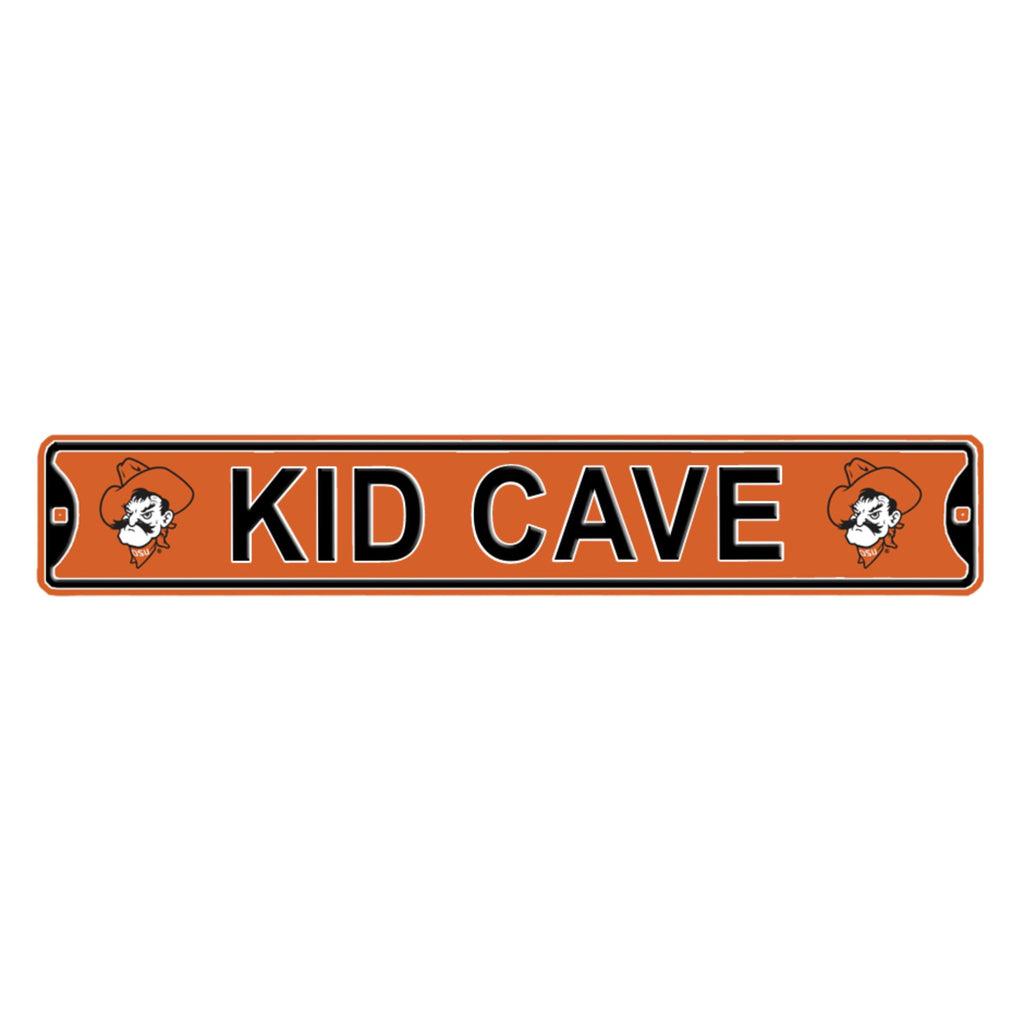 Oklahoma State Cowboys - KID CAVE - Two Petes Steel Mini Street Sign