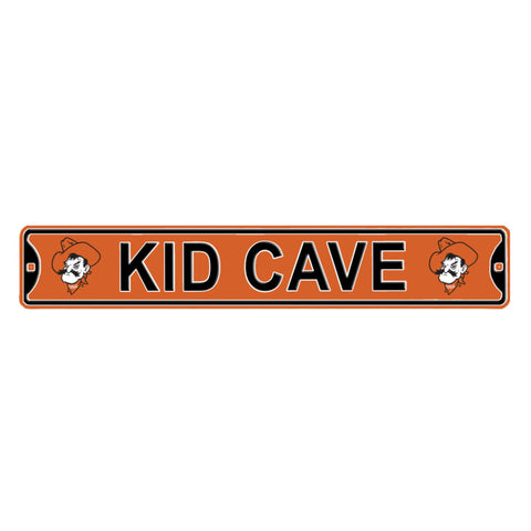 Oklahoma State Cowboys - KID CAVE - Two Petes Steel Mini Street Sign