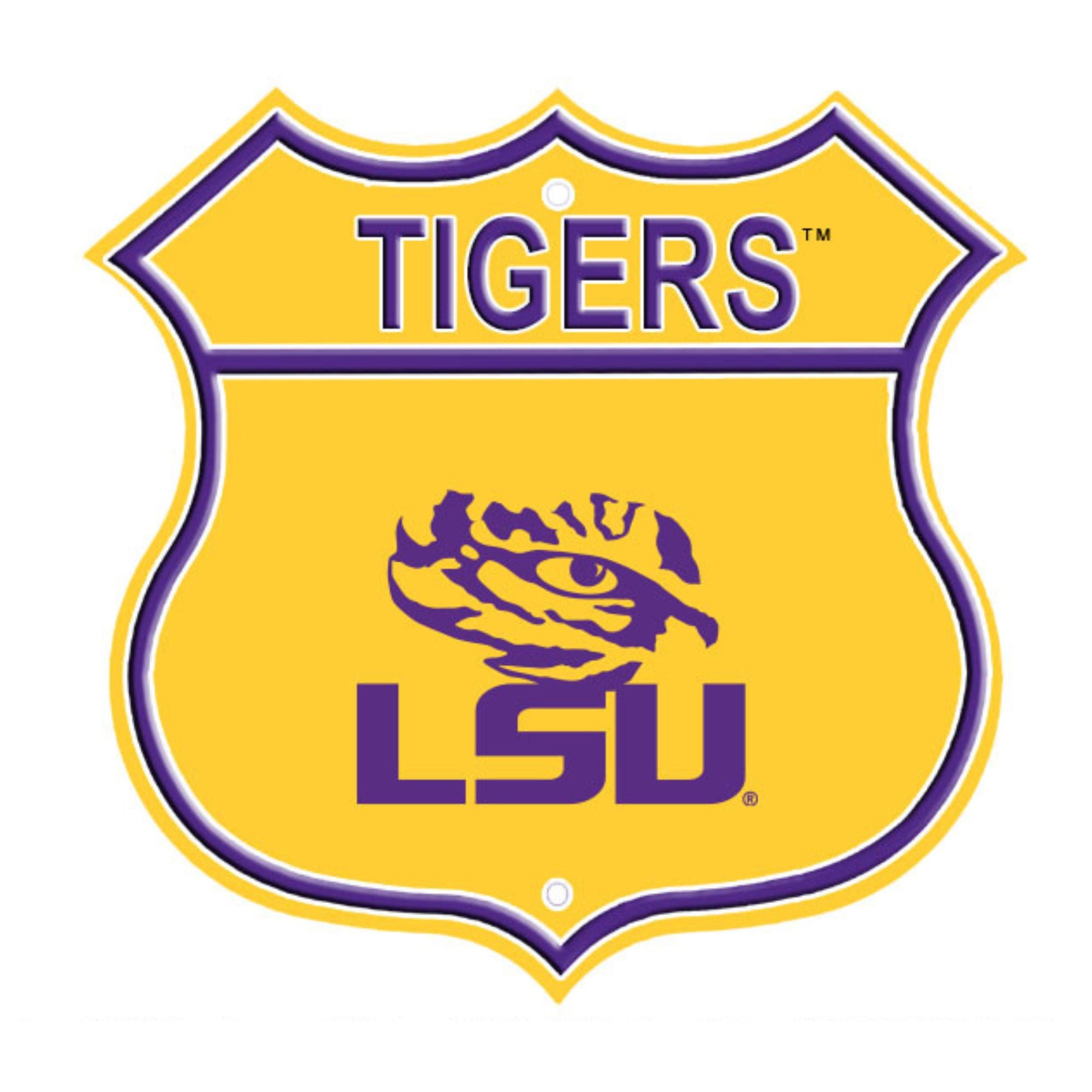 LSU Tigers Embossed Steel Route Sign