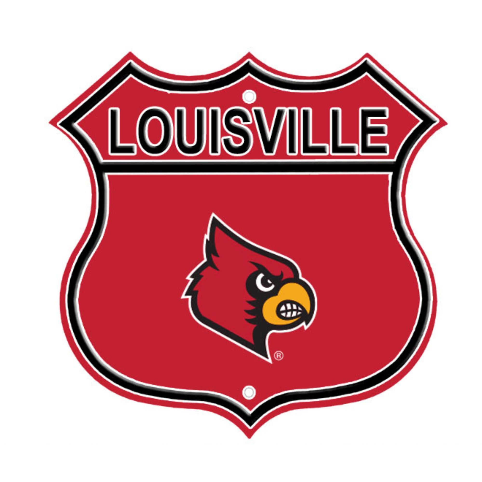 Louisville Cardinals Embossed Steel Route Sign