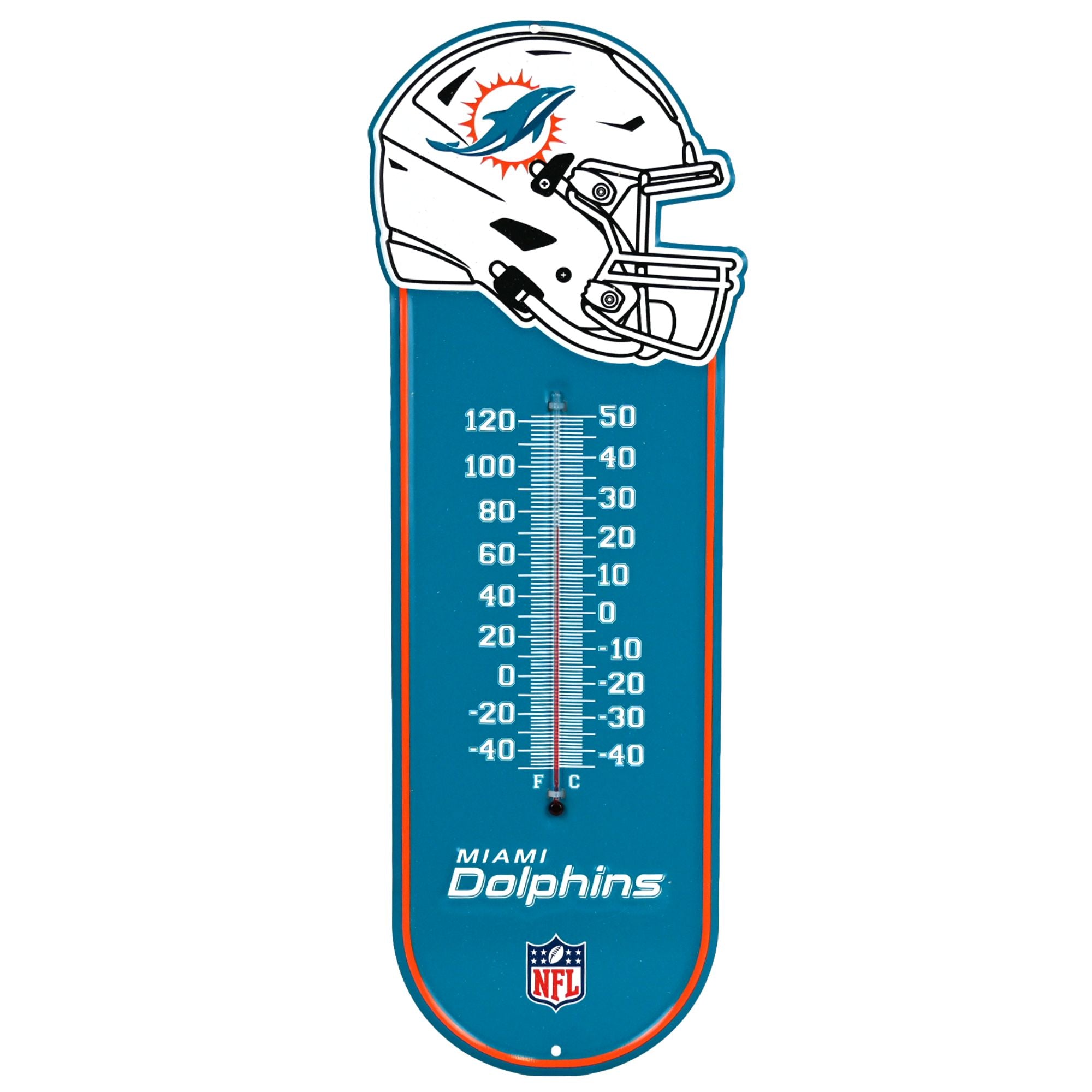 Miami Dolphins - Embossed Steel Thermometer