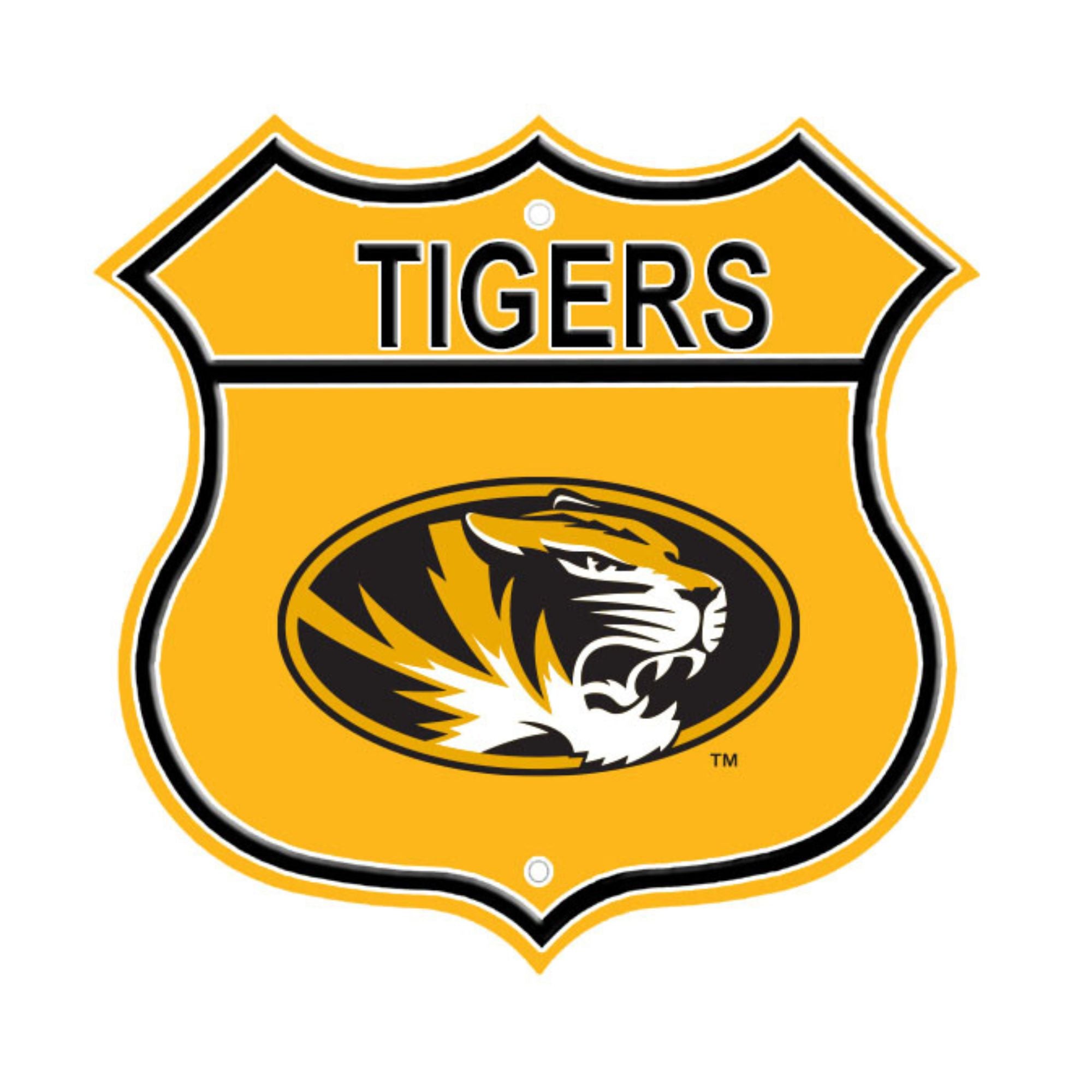 Missouri Tigers Embossed Steel Route Sign