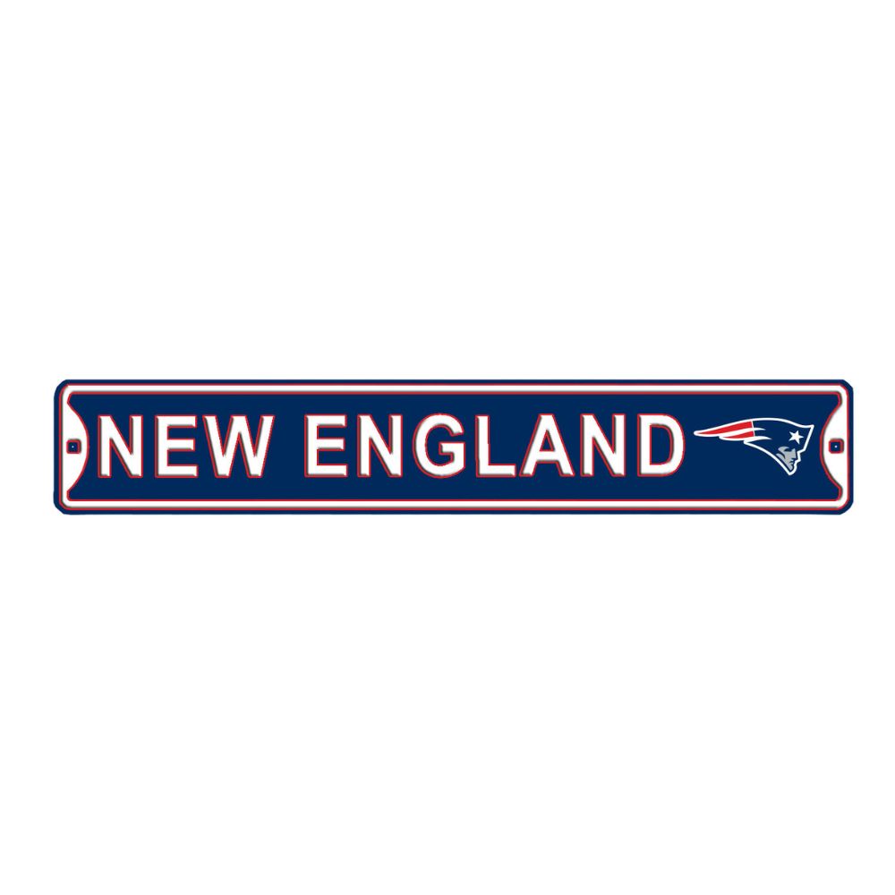 New England Patriots - CITY LOGO - Steel Embossed NFL Mini Street Sign